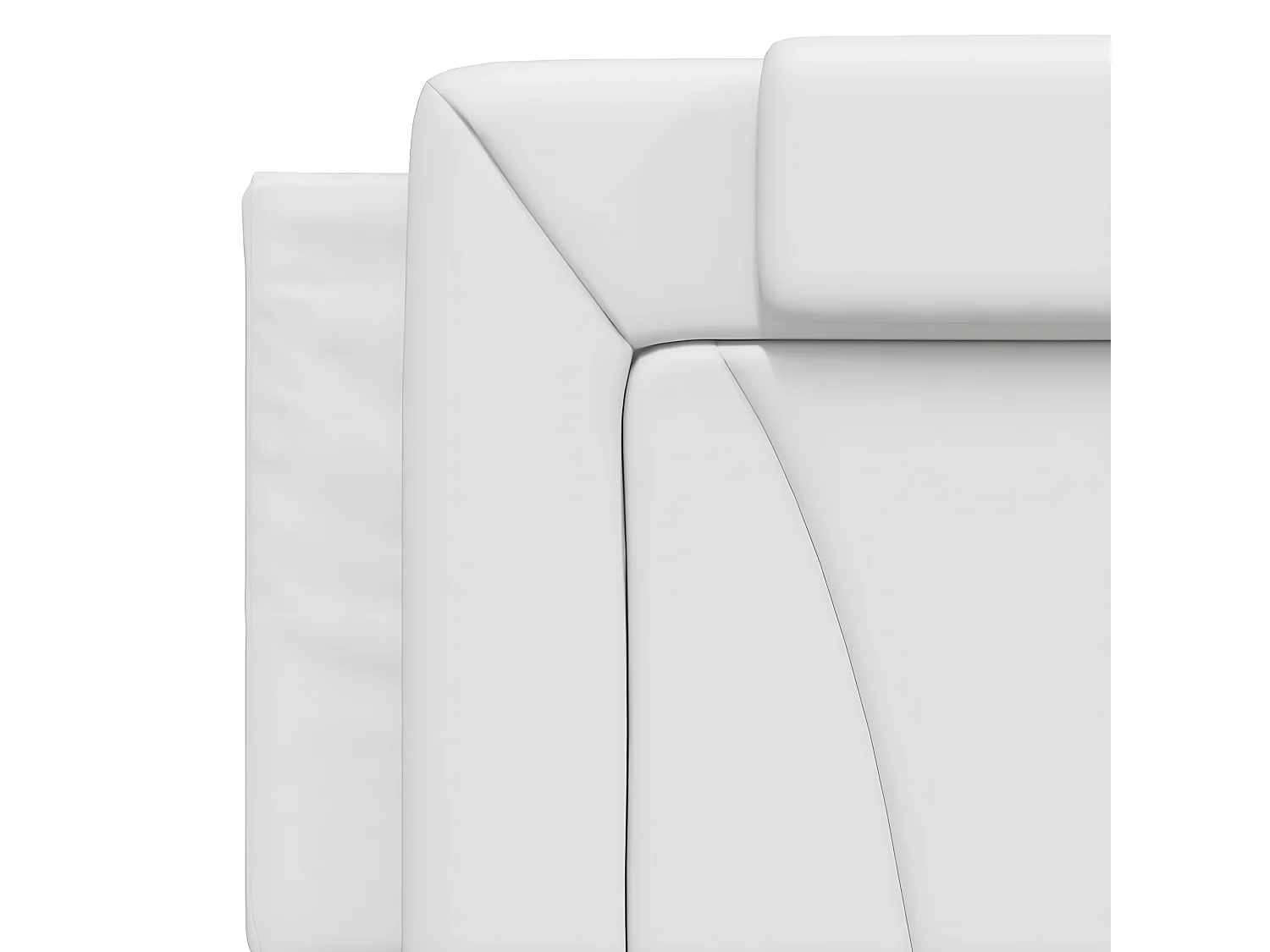 Coussin de tête de lit blanc 160 cm similicuir