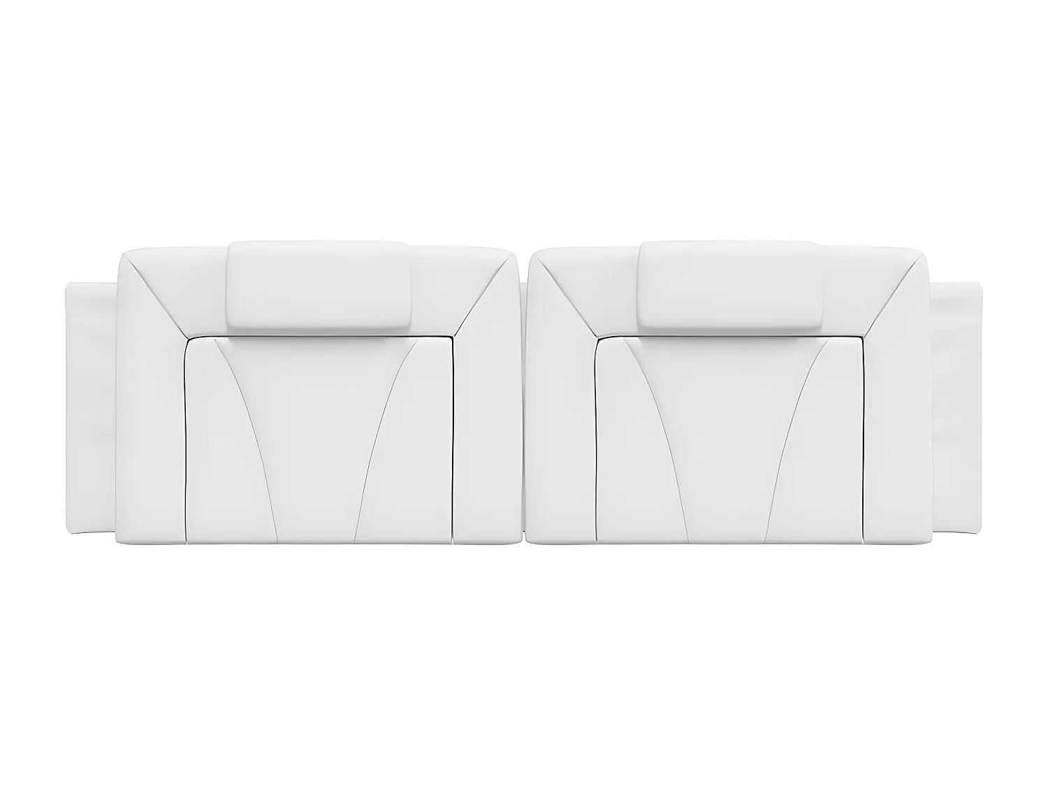 Coussin de tête de lit blanc 160 cm similicuir