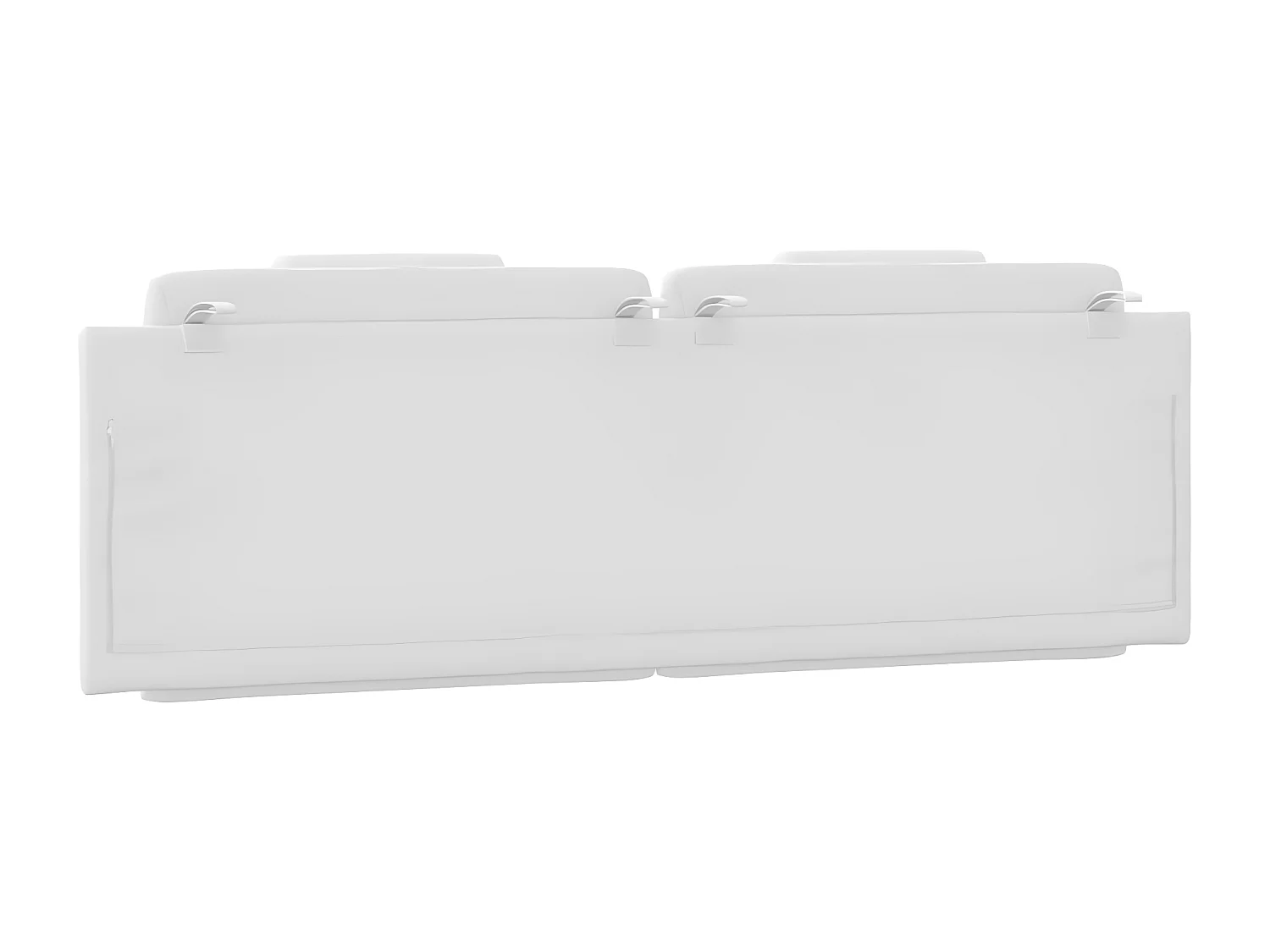 Coussin de tête de lit blanc 160 cm similicuir