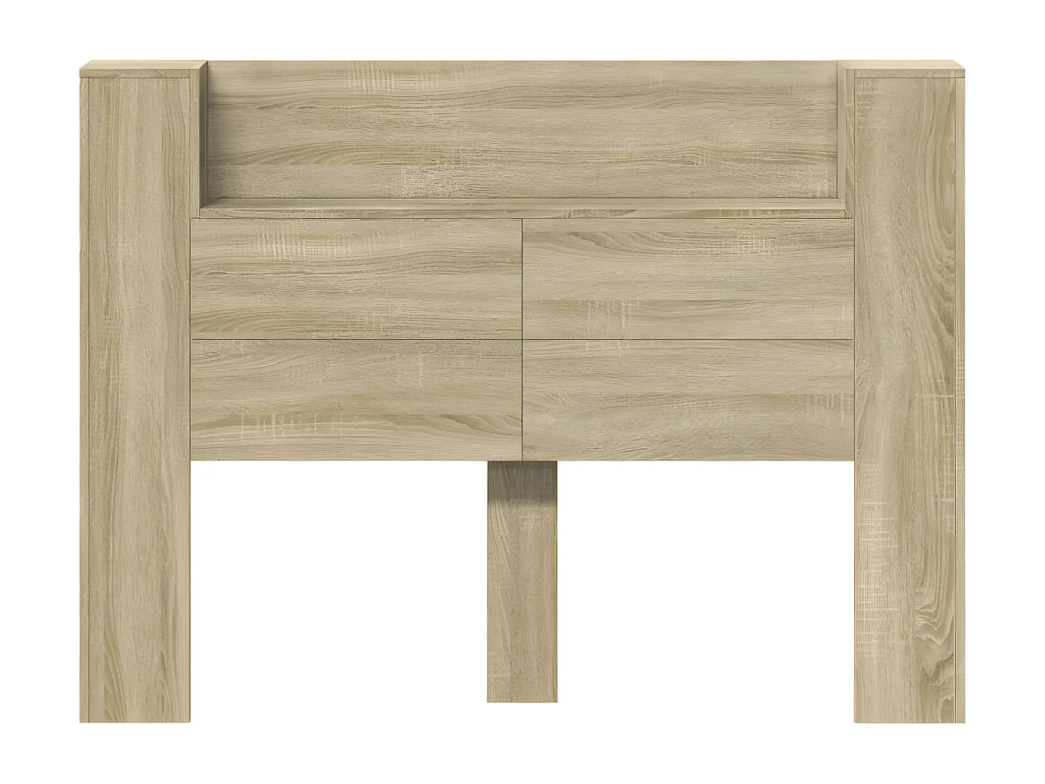 Armoire tête de lit avec LED chêne sonoma 140x16,5x103,5 cm