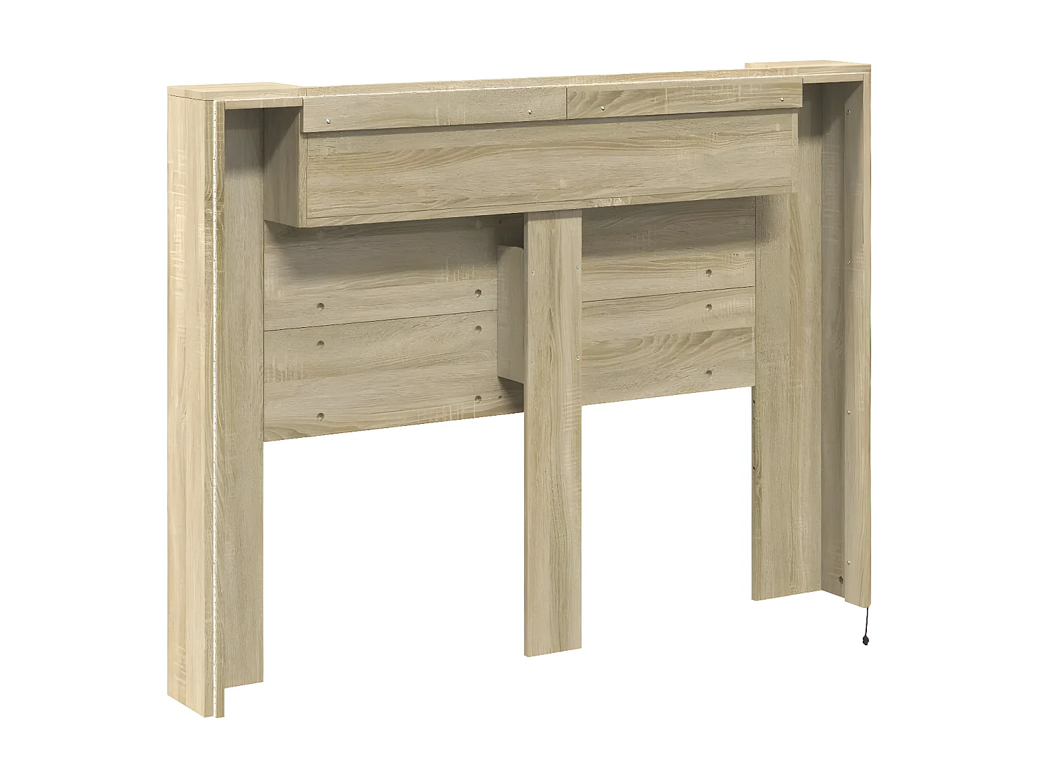 Armoire tête de lit avec LED chêne sonoma 140x16,5x103,5 cm