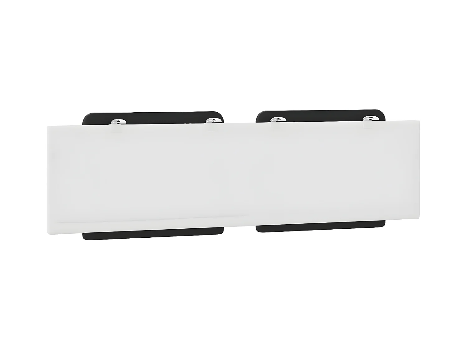 Coussin de tête de lit noir et blanc 180 cm similicuir