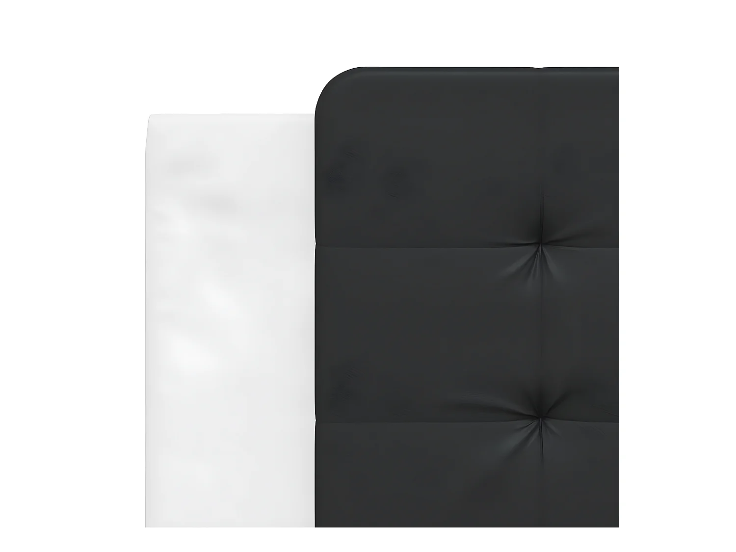 Coussin de tête de lit noir et blanc 180 cm similicuir