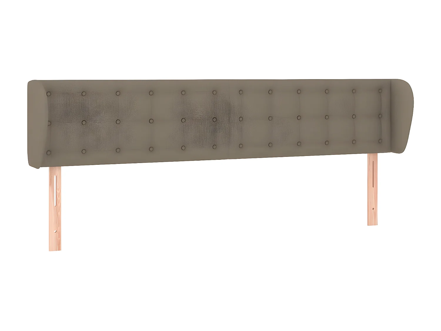 Tête de lit avec oreilles Taupe 183x23x78/88 cm Tissu