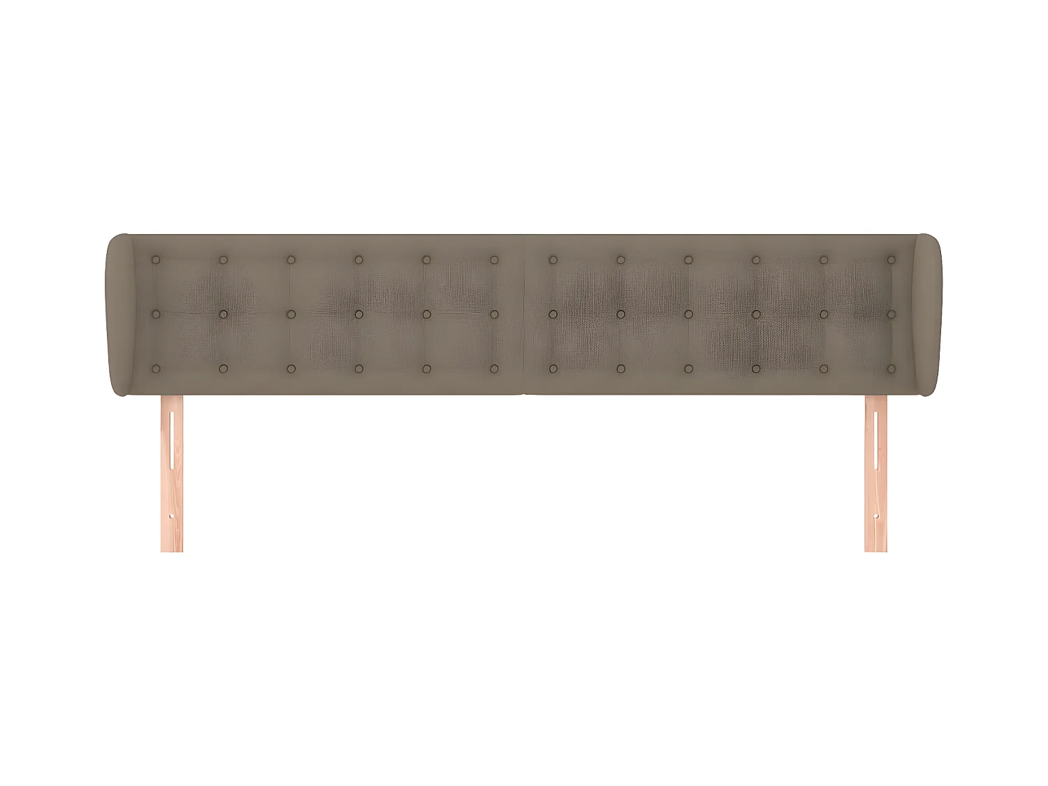 Tête de lit avec oreilles Taupe 183x23x78/88 cm Tissu