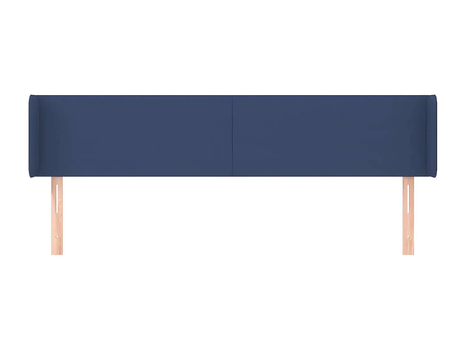 Tête de lit avec oreilles Bleu 163x16x78/88 cm Tissu