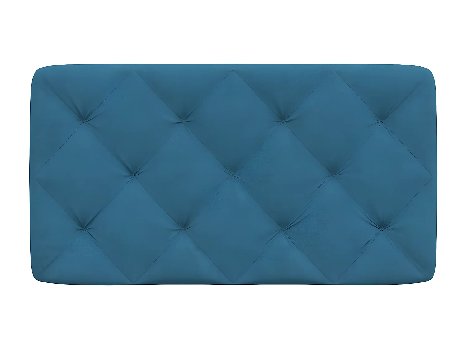 Cabecero de cama acolchado terciopelo azul 90 cm