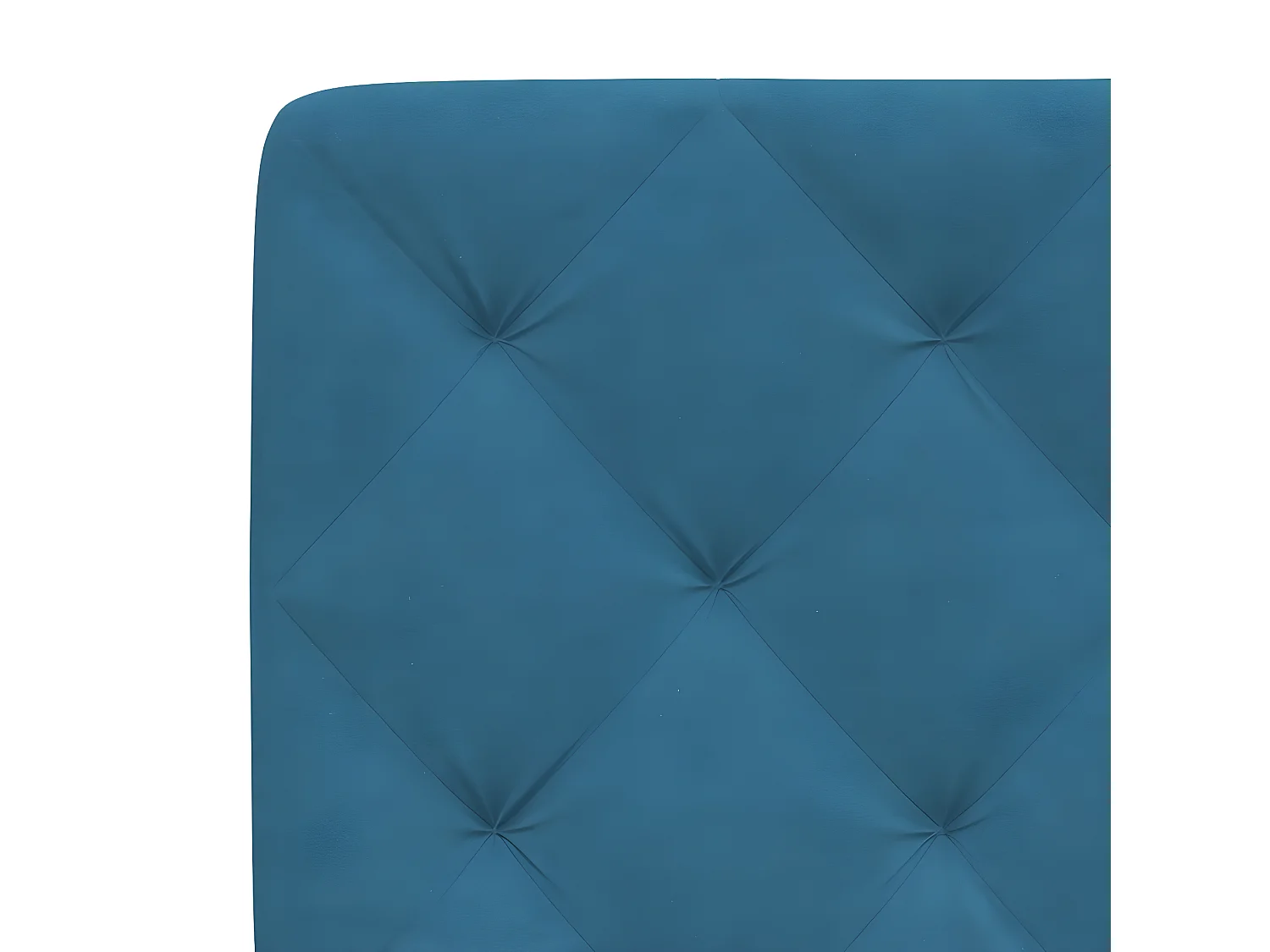 Cabecero de cama acolchado terciopelo azul 90 cm