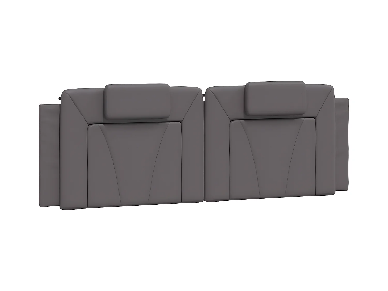 Coussin de tête de lit gris 160 cm similicuir