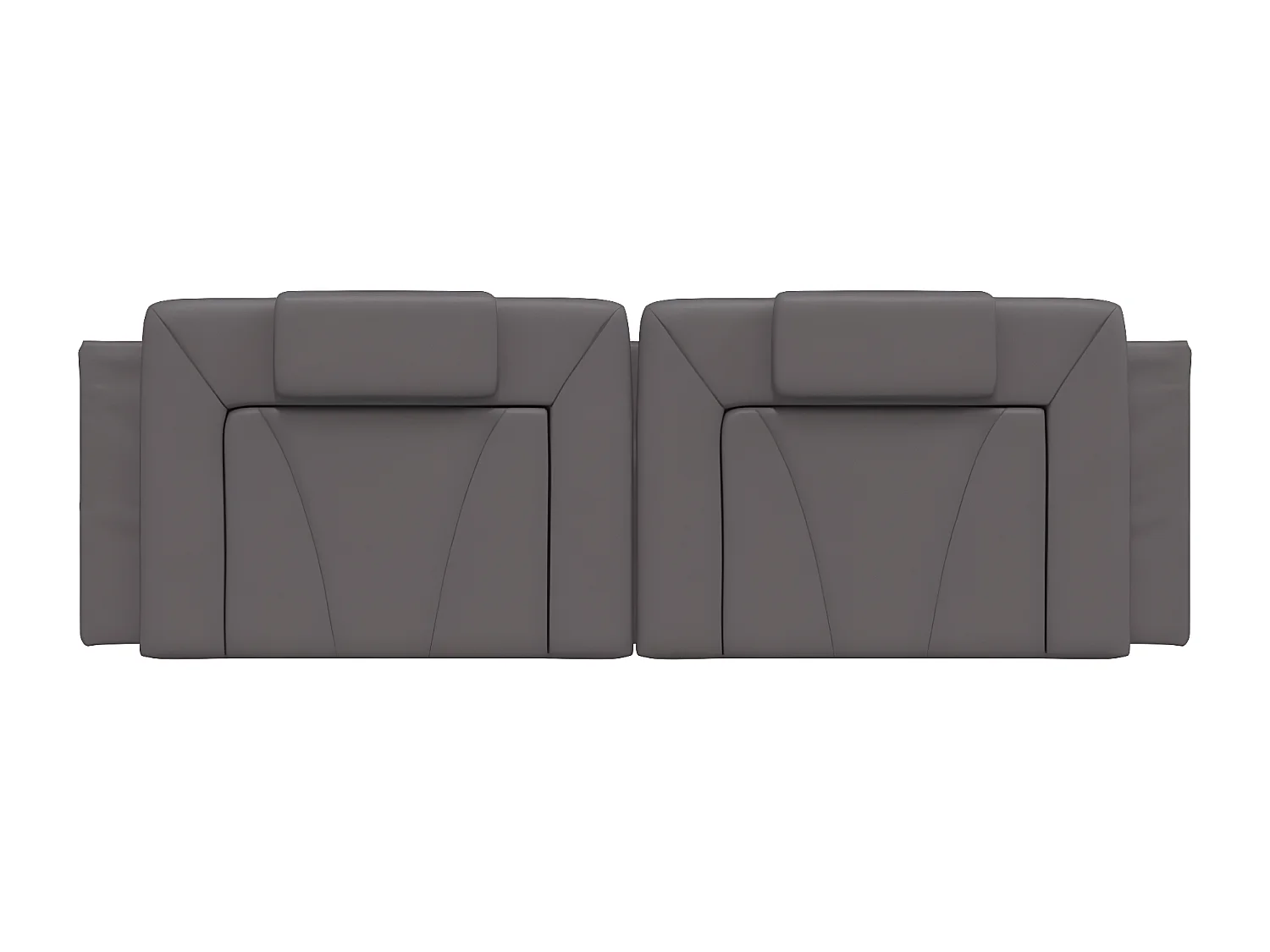 Coussin de tête de lit gris 160 cm similicuir