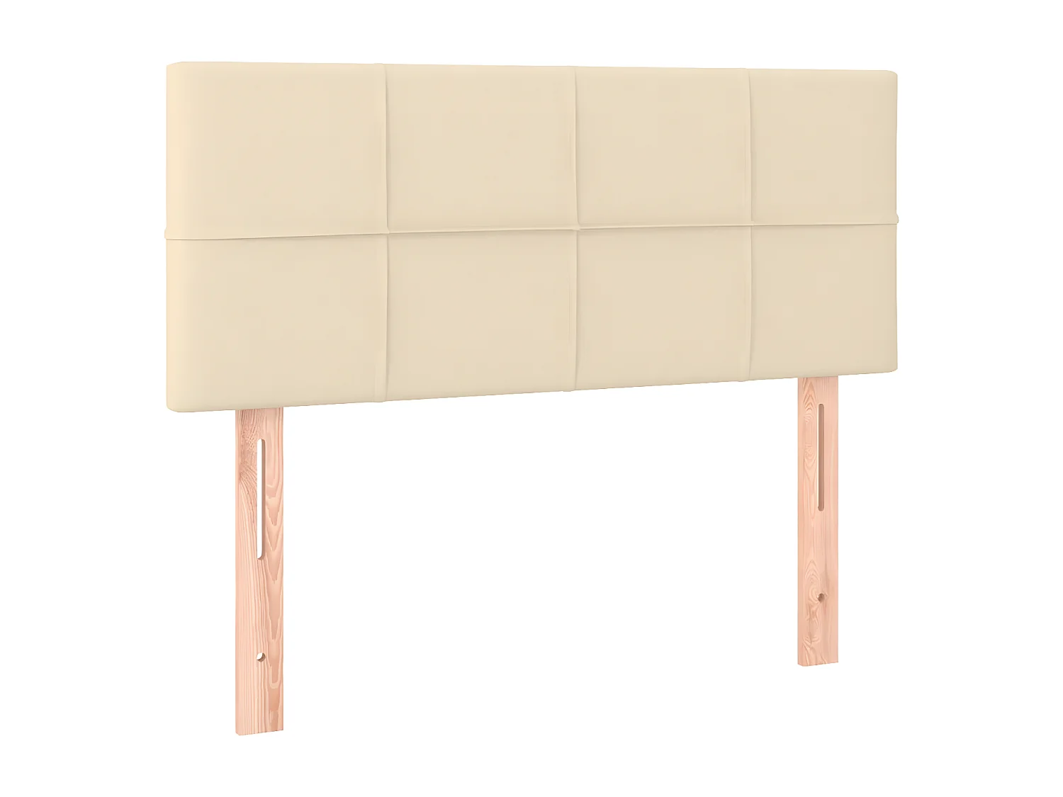 Hoofdbord LED 100x5x78/88 cm stof crèmekleurig