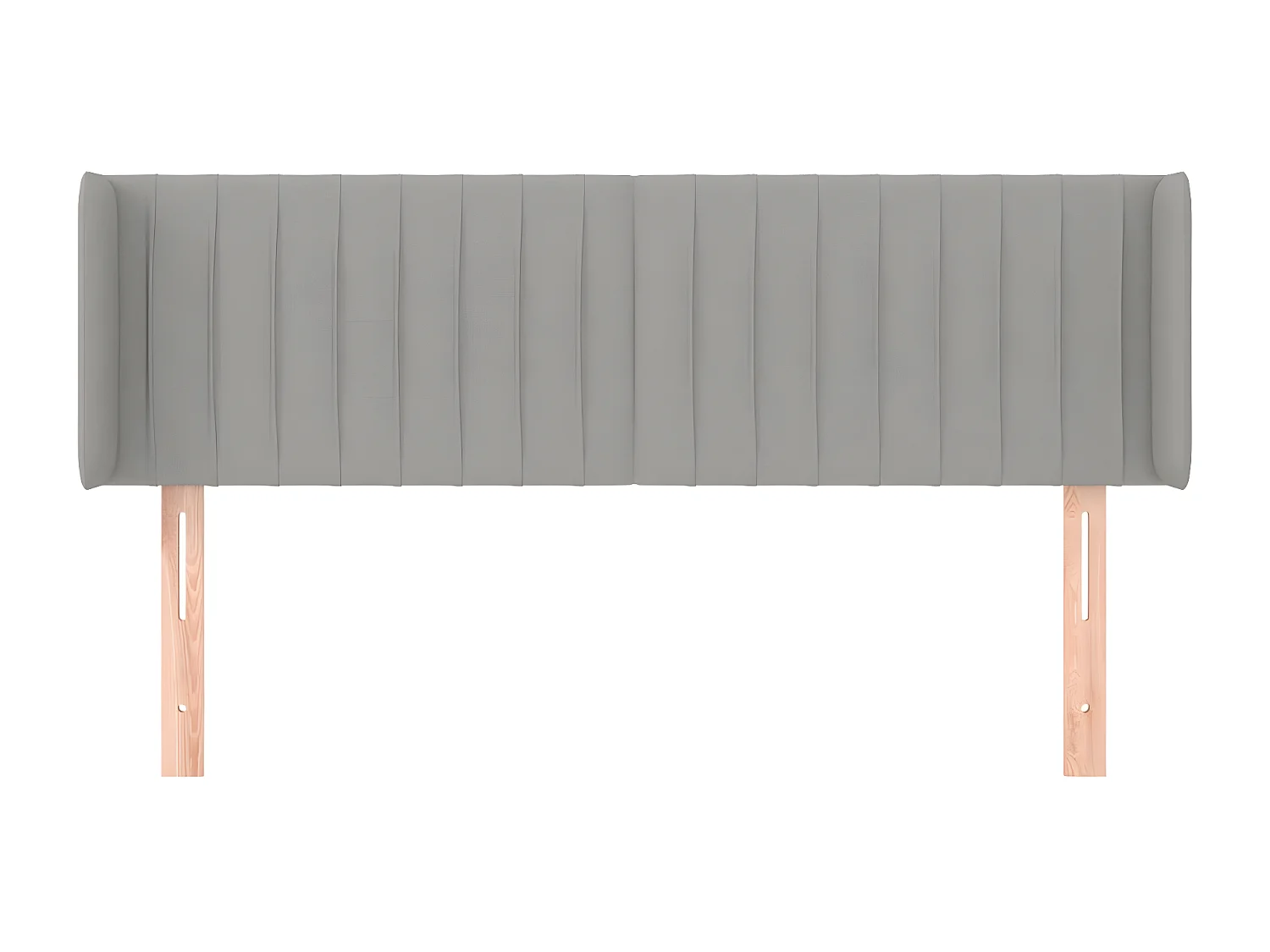 Tête de lit avec oreilles Gris clair 147x16x78/88 cm Tissu