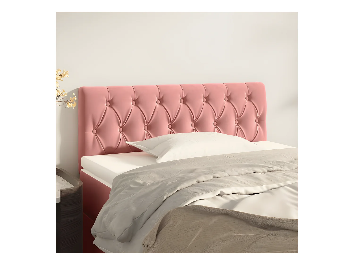 Tête de lit Rose 90x7x78/88 cm Velours