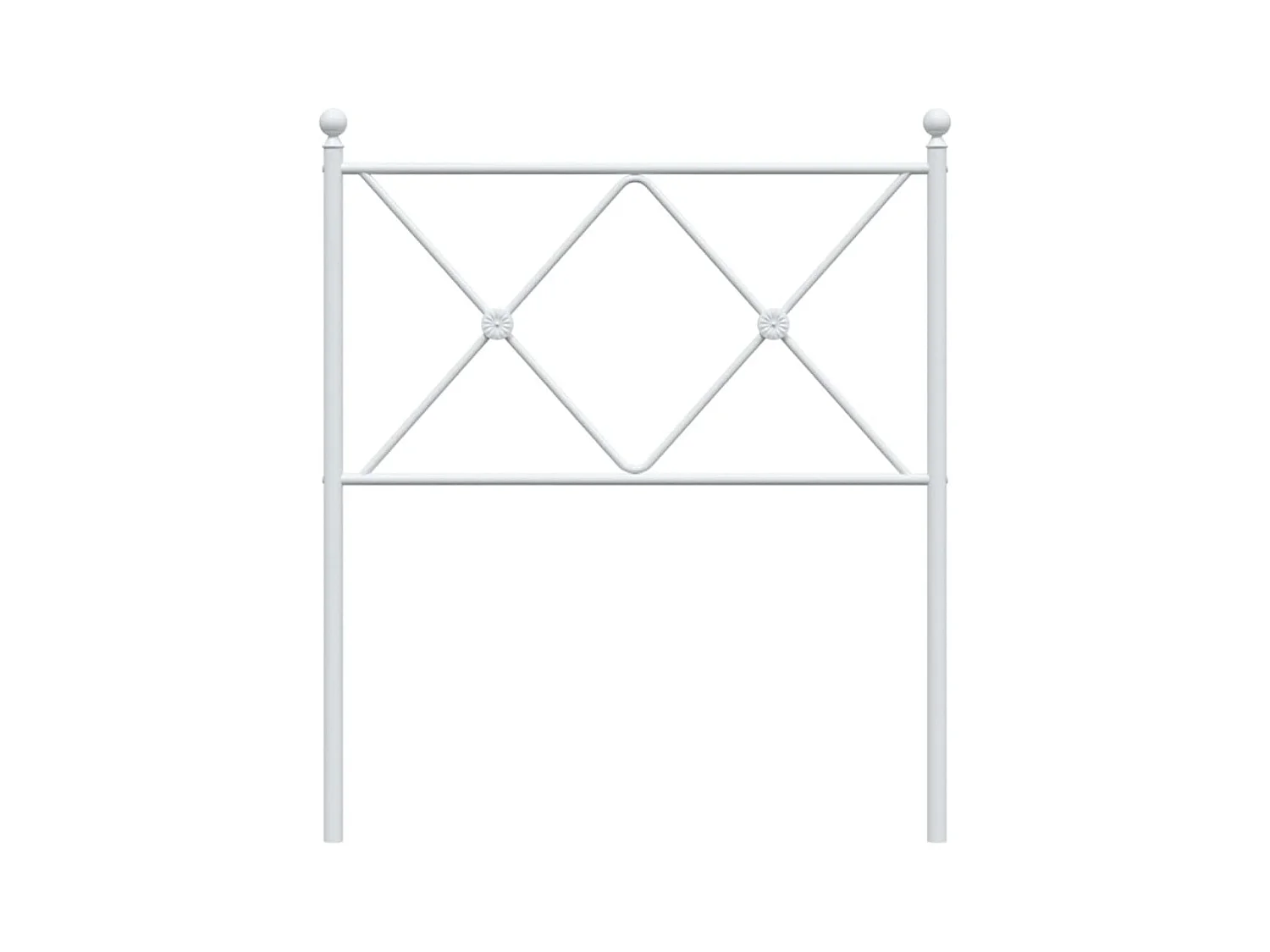 Tête de lit métal blanc 80 cm