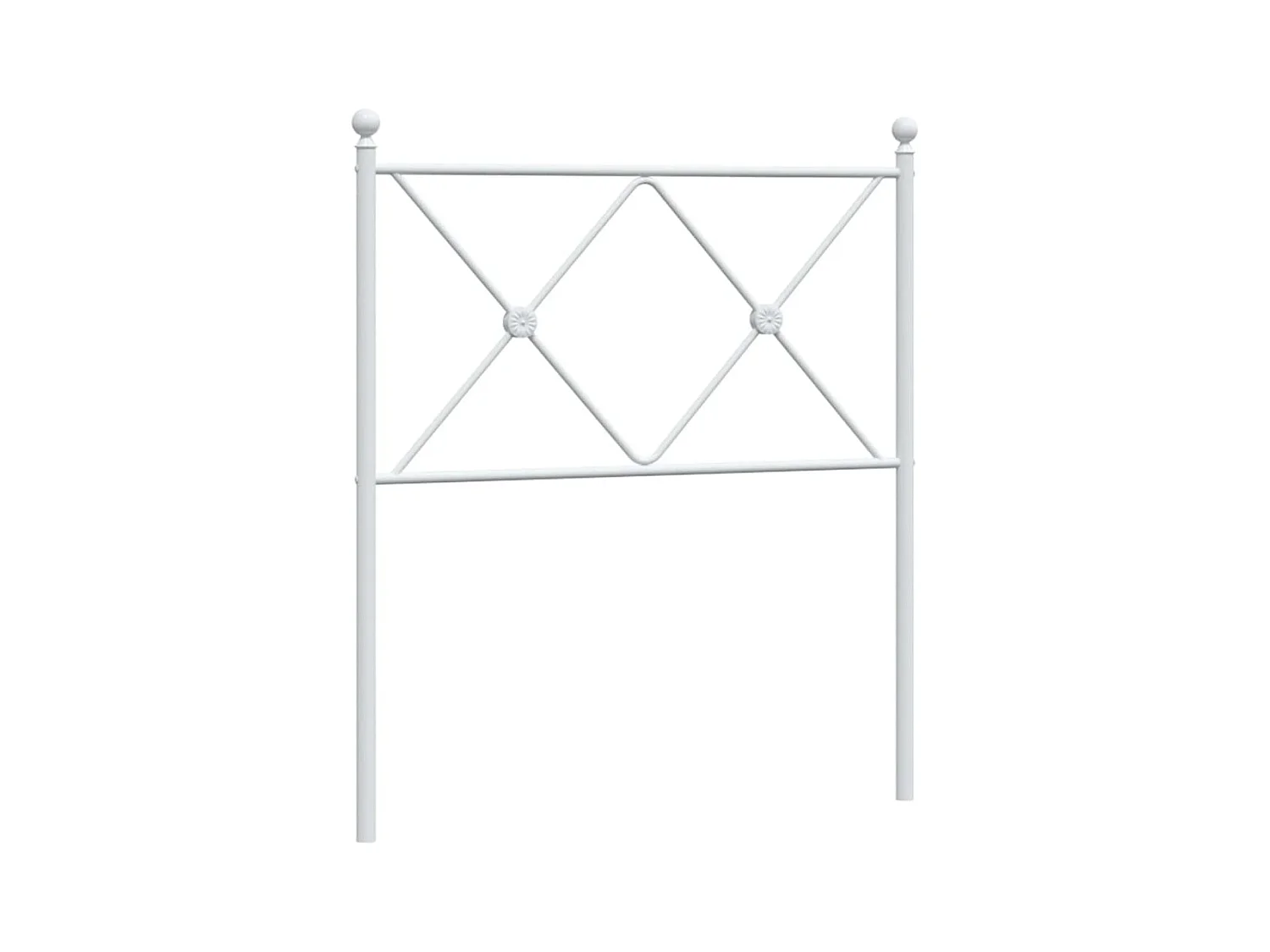 Cabecero de metal blanco 80 cm