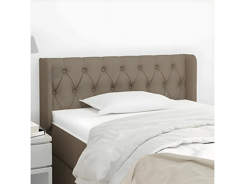 Tête de lit avec oreilles Taupe 103x16x78/88 cm Tissu