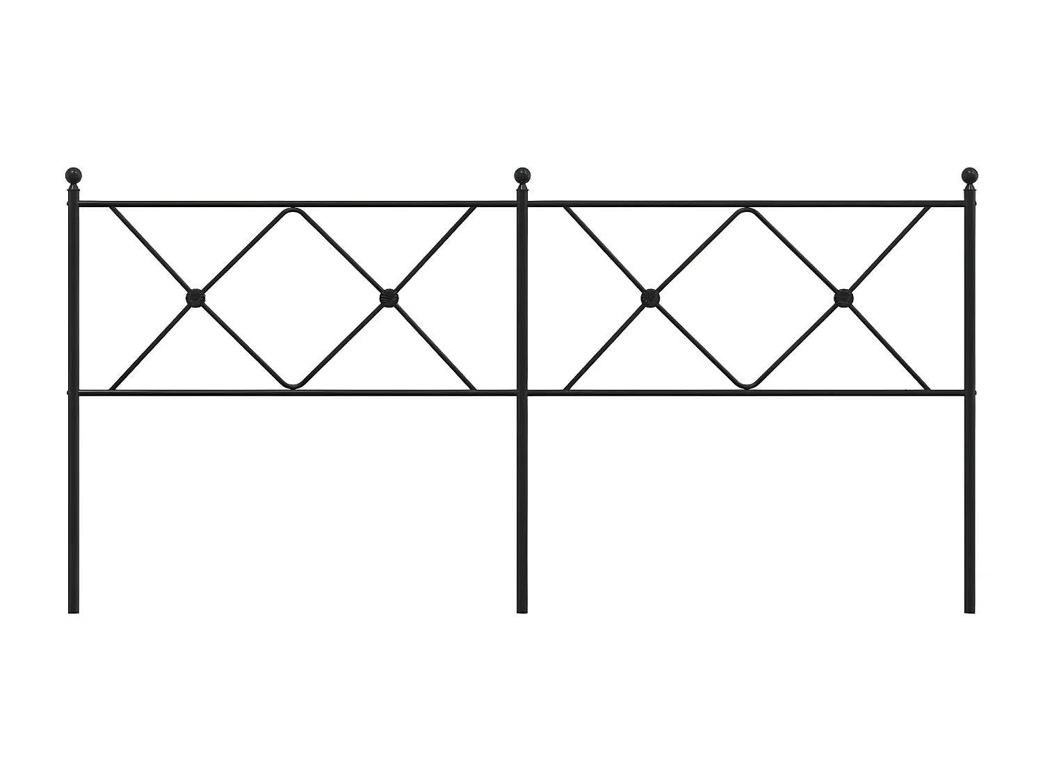 Tête de lit métal noir 180 cm