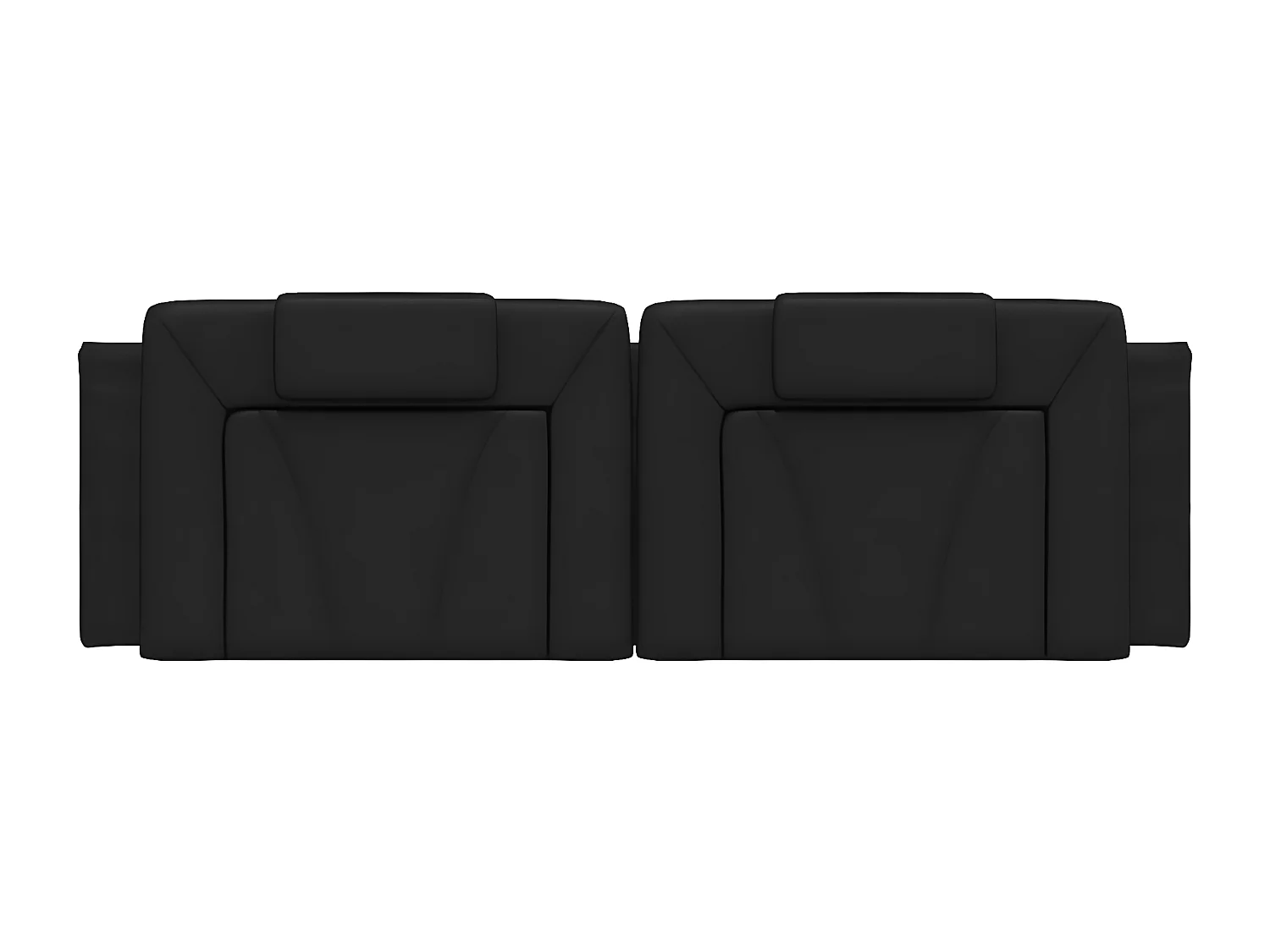 Hoofdbordkussen "Viana" 160 cm kunstleer zwart