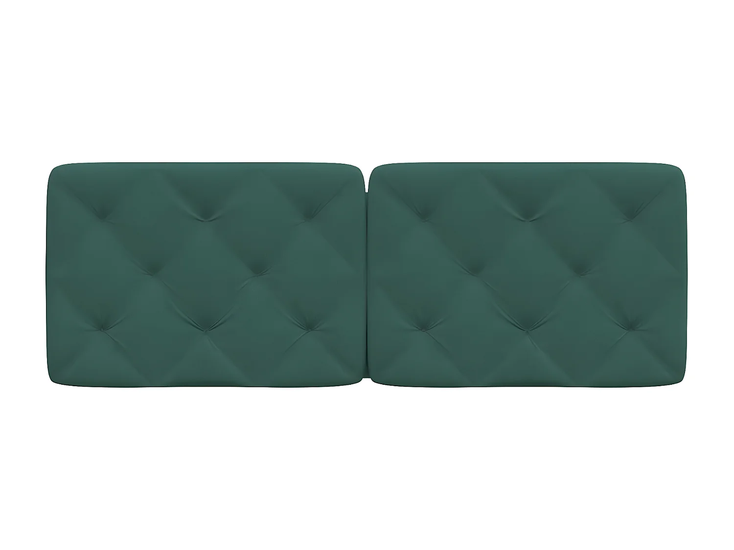 Coussin de tête de lit vert foncé 140 cm velours