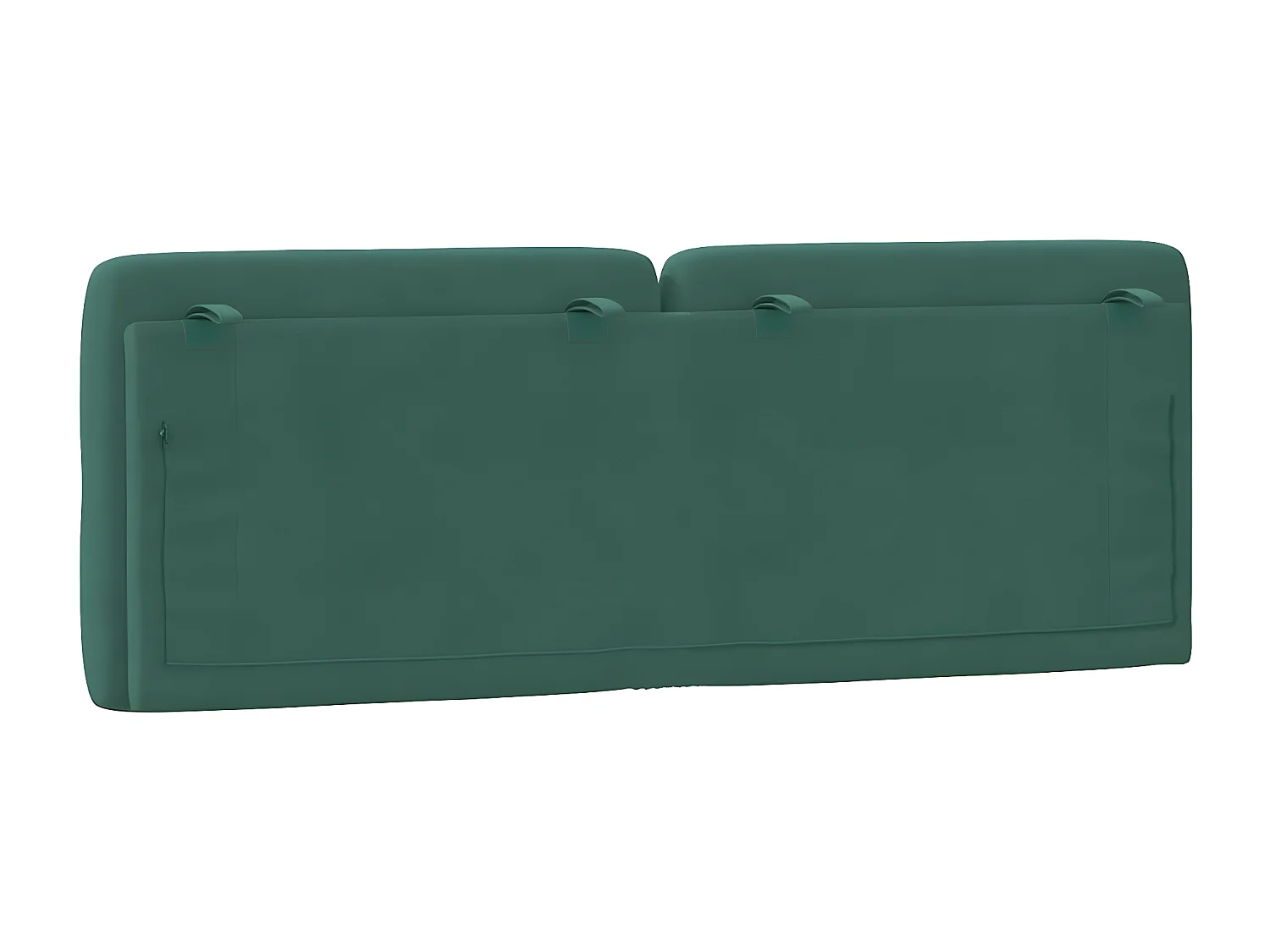 Coussin de tête de lit vert foncé 140 cm velours