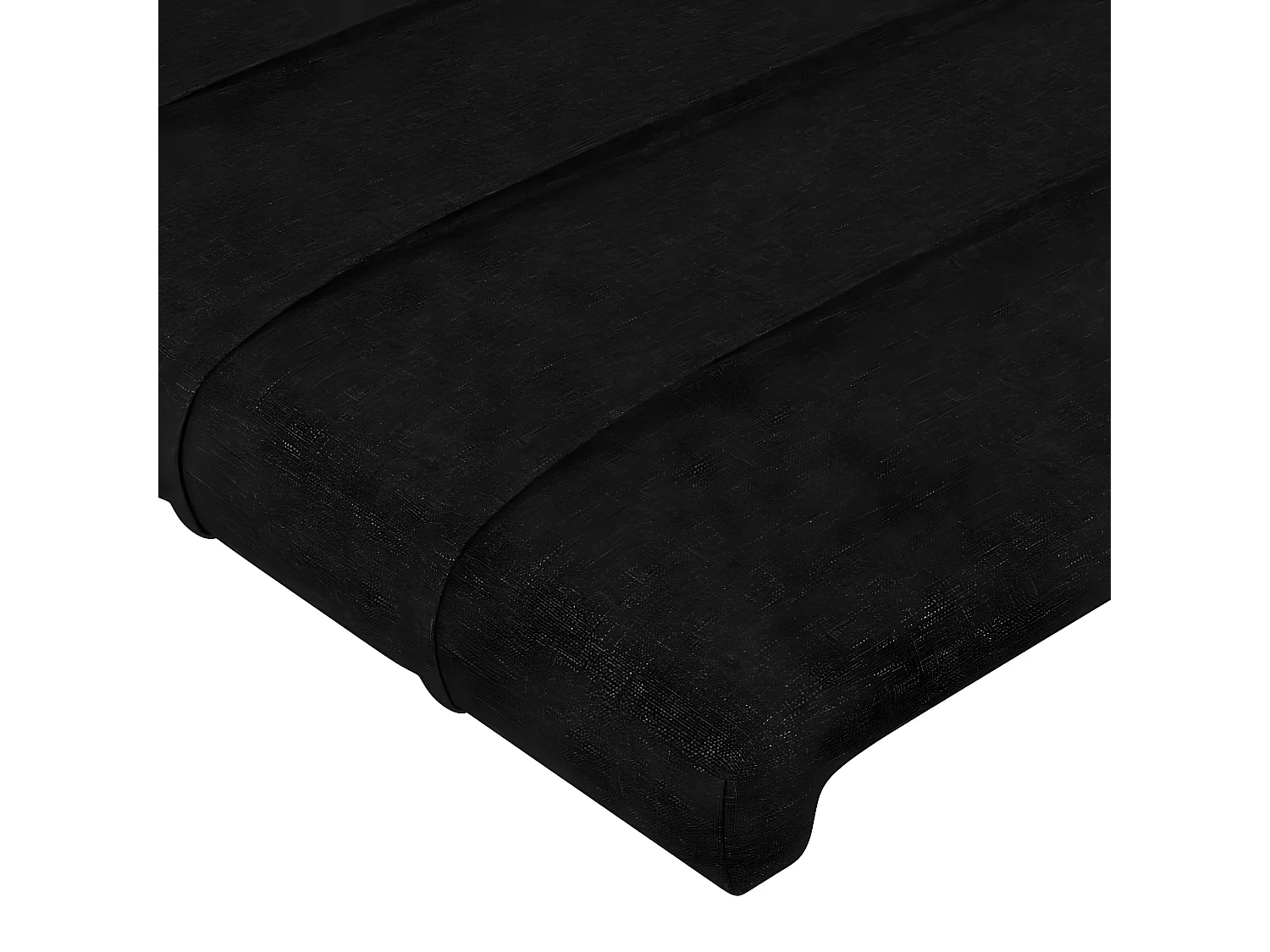 Tête de lit avec oreilles Noir 163x16x78/88 cm Tissu