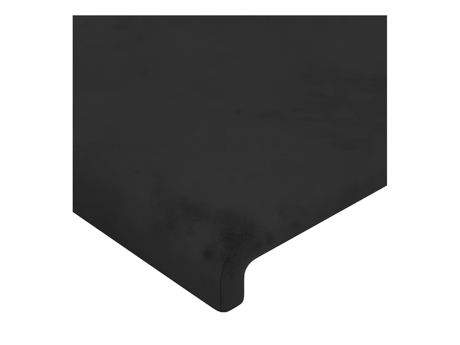 Hoofdbord met randen 163x16x78/88 cm fluweel zwart