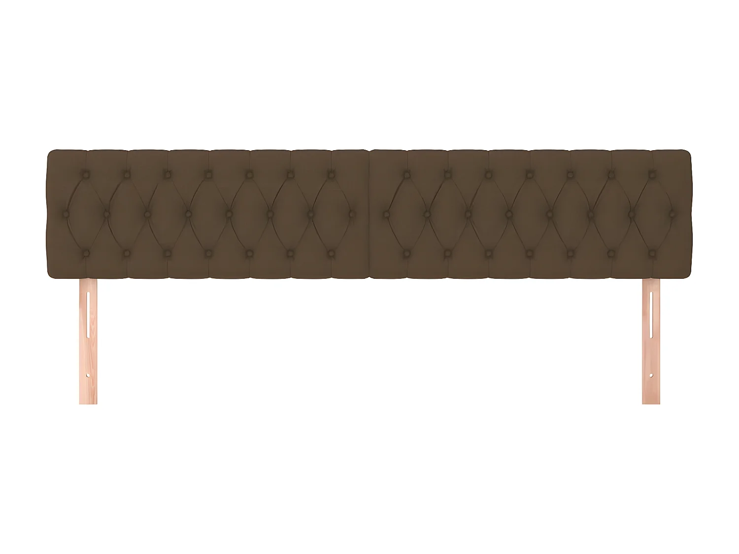 Hoofdborden 2 st 90x7x78/88 cm stof donkerbruin