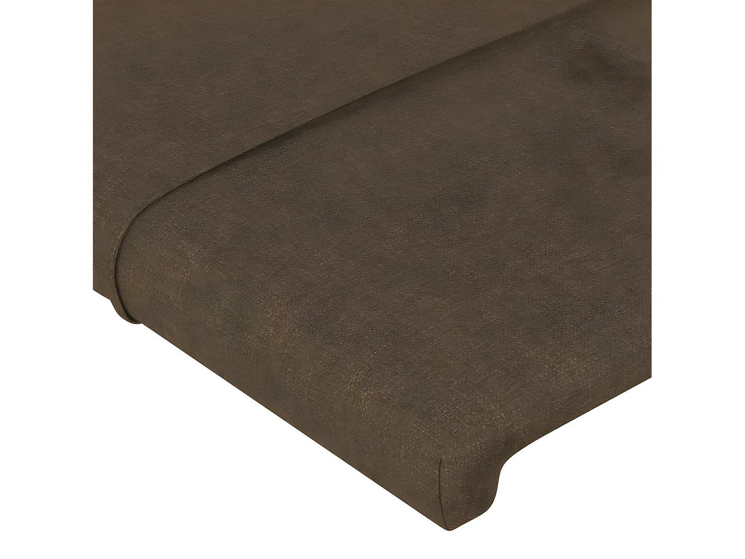 Tête de lit à LED Marron foncé 183x16x78/88 cm Tissu