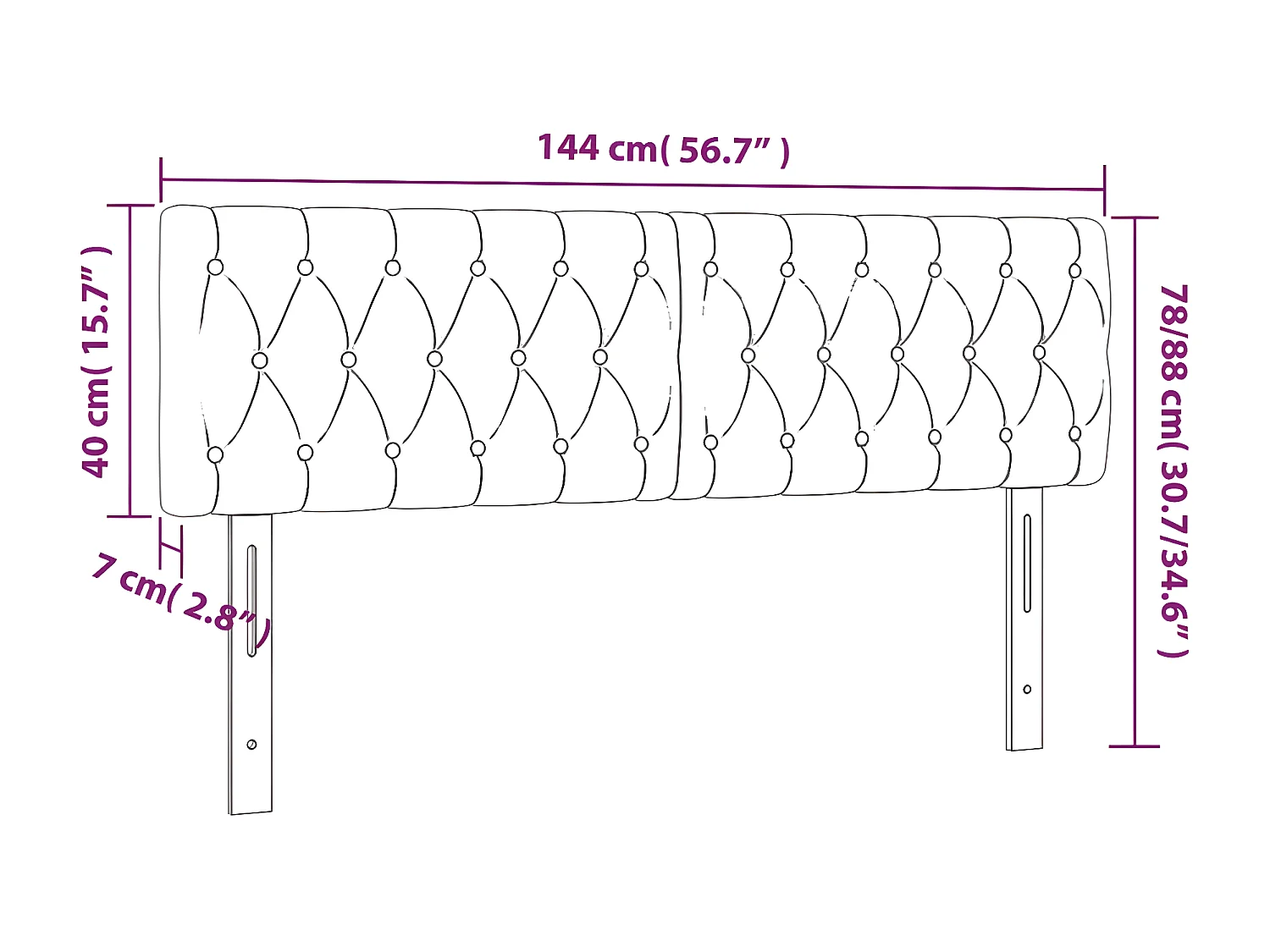 Cabeceira de cama 2 peças veludo 72x7x78/88 cm cinzento-claro