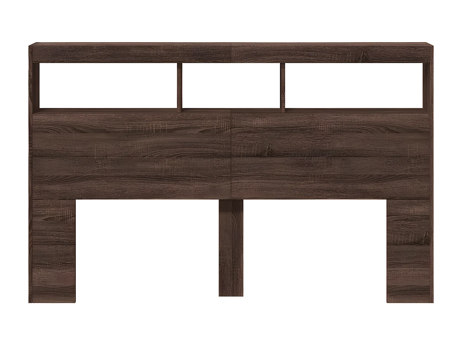 Armoire tête de lit avec LED chêne marron 160x17x102 cm