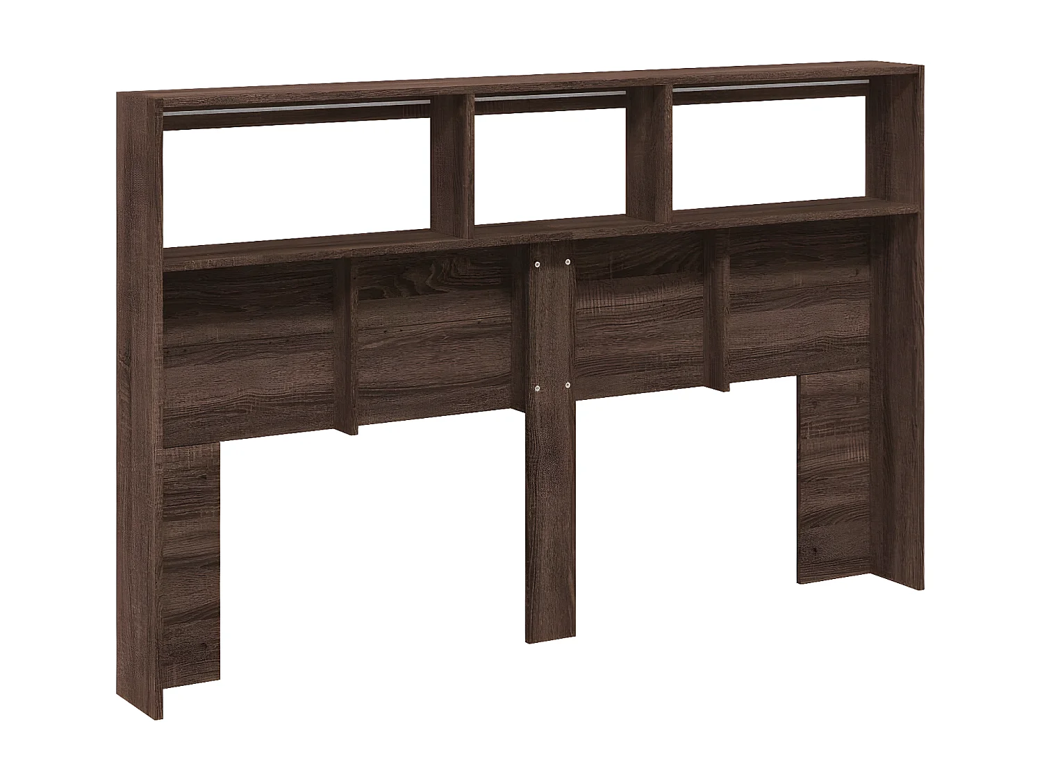 Armoire tête de lit avec LED chêne marron 160x17x102 cm