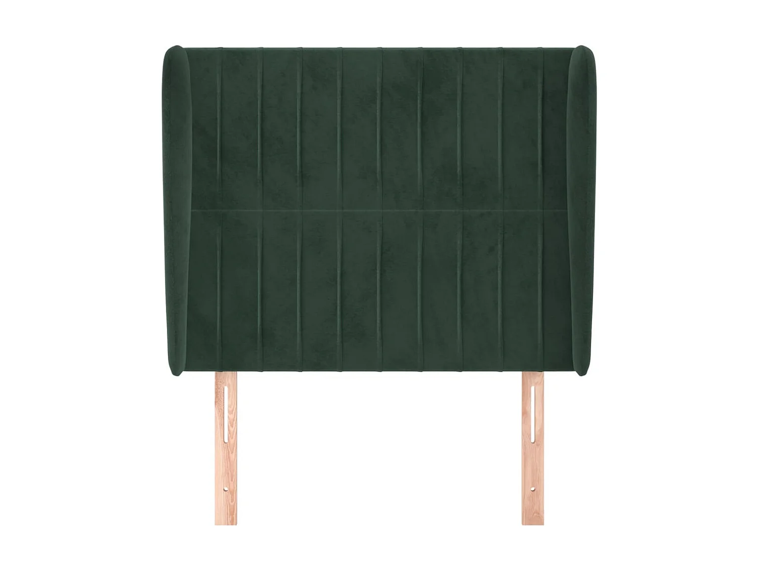 Hoofdbord met randen 93x23x118/128 cm fluweel donkergroen