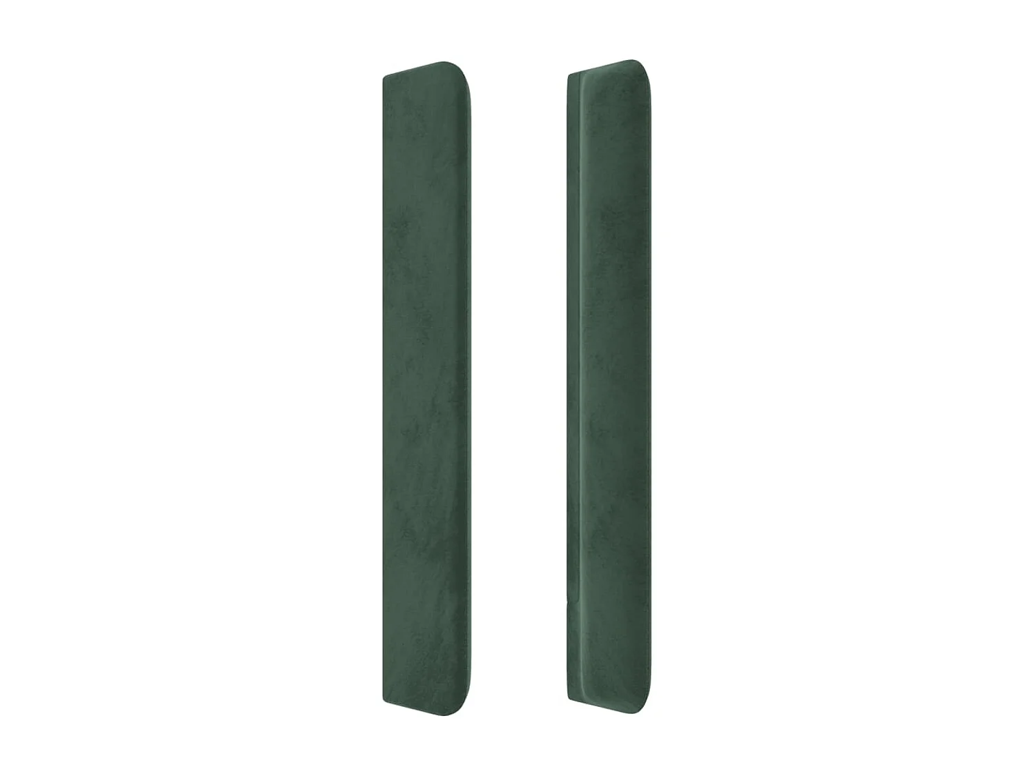 Cabecero con orejas de terciopelo verde oscuro 83x16x118/128 cm
