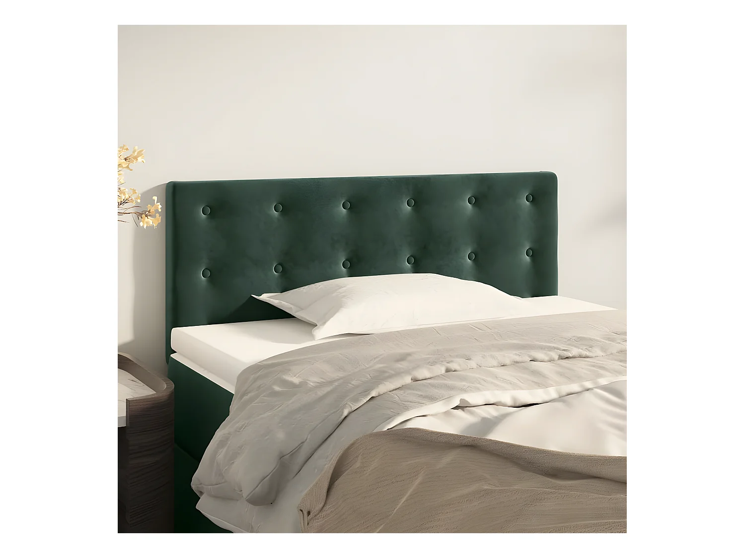 Tête de lit Vert foncé 90x5x78/88 cm Velours