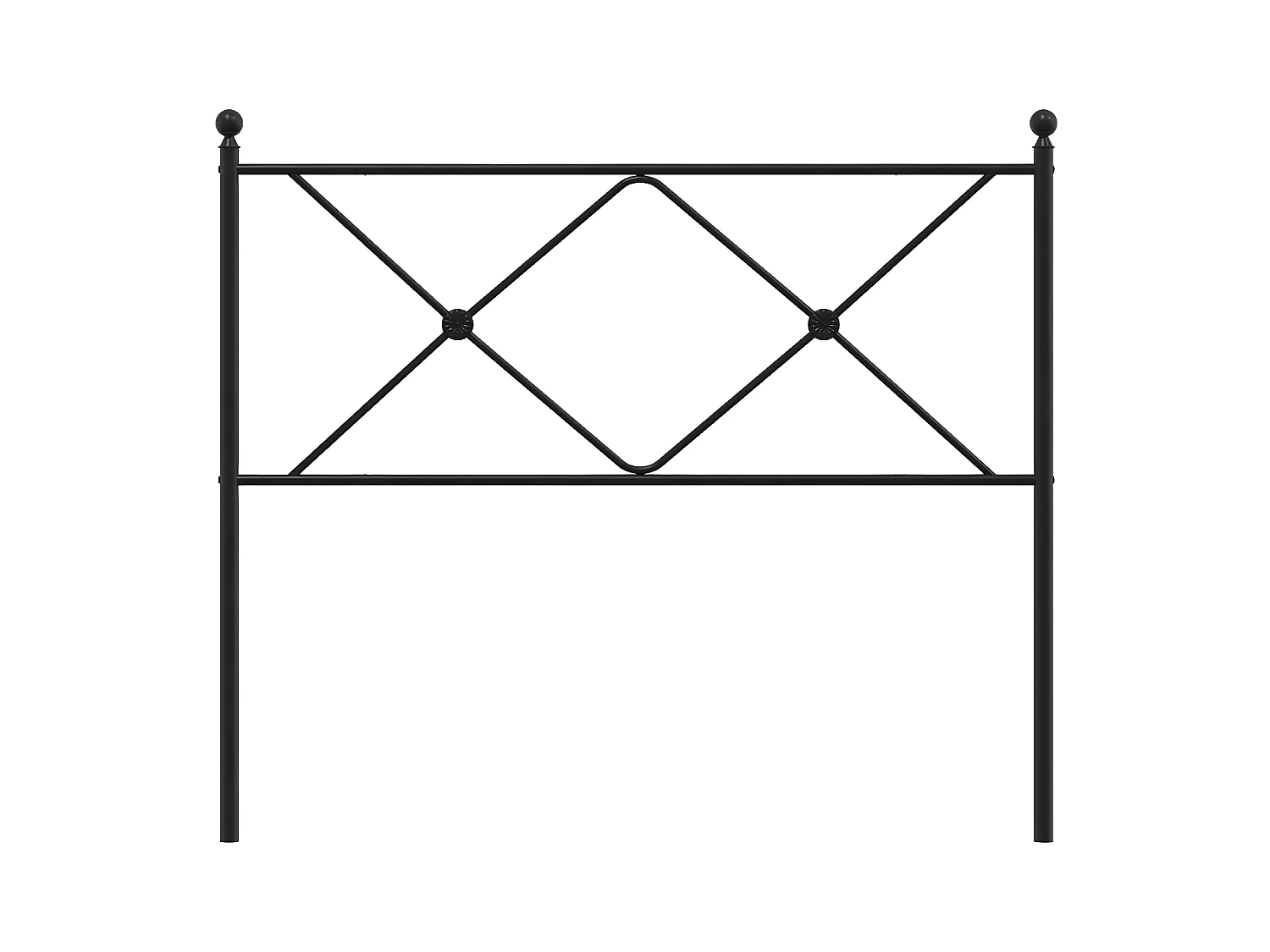 Tête de lit métal noir 107 cm