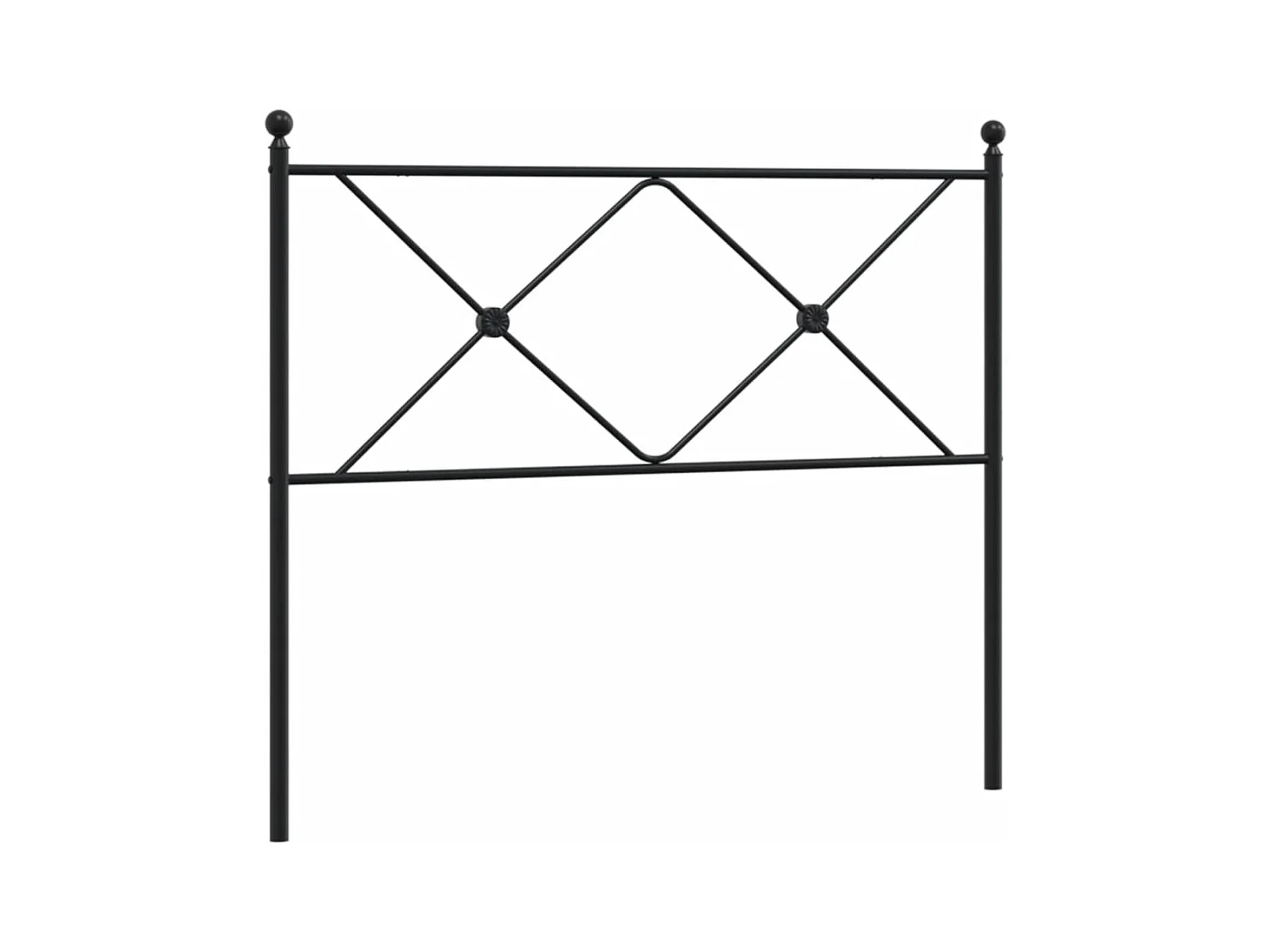 Cabeceira de cama 107 cm metal preto