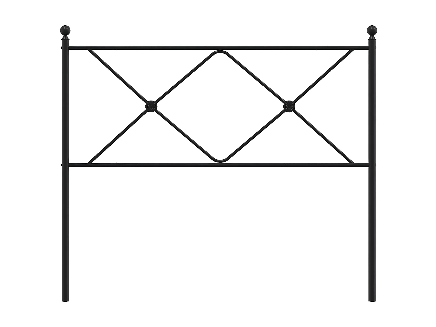 Cabeceira de cama 107 cm metal preto