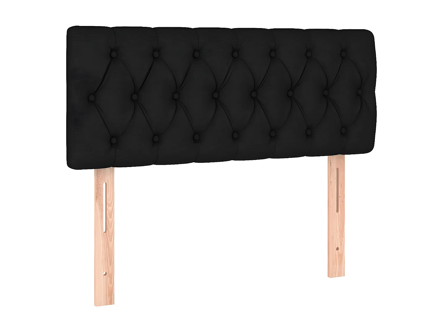 Tête de lit à LED Noir 100x7x78/88 cm Tissu