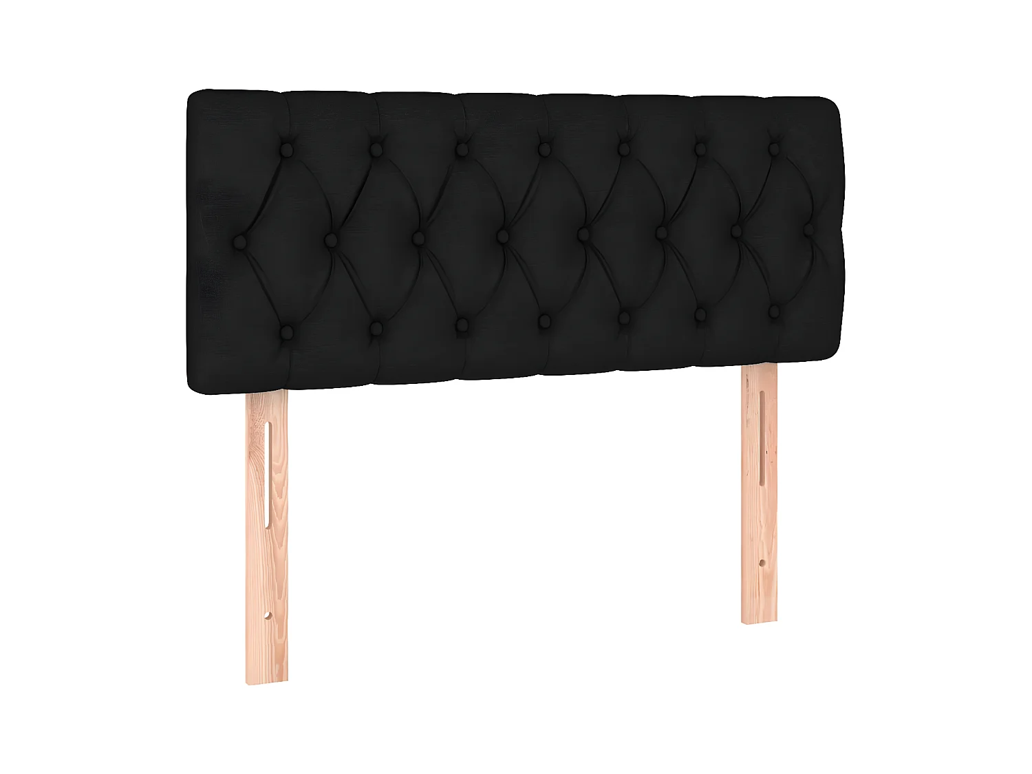 Tête de lit à LED Noir 100x7x78/88 cm Tissu