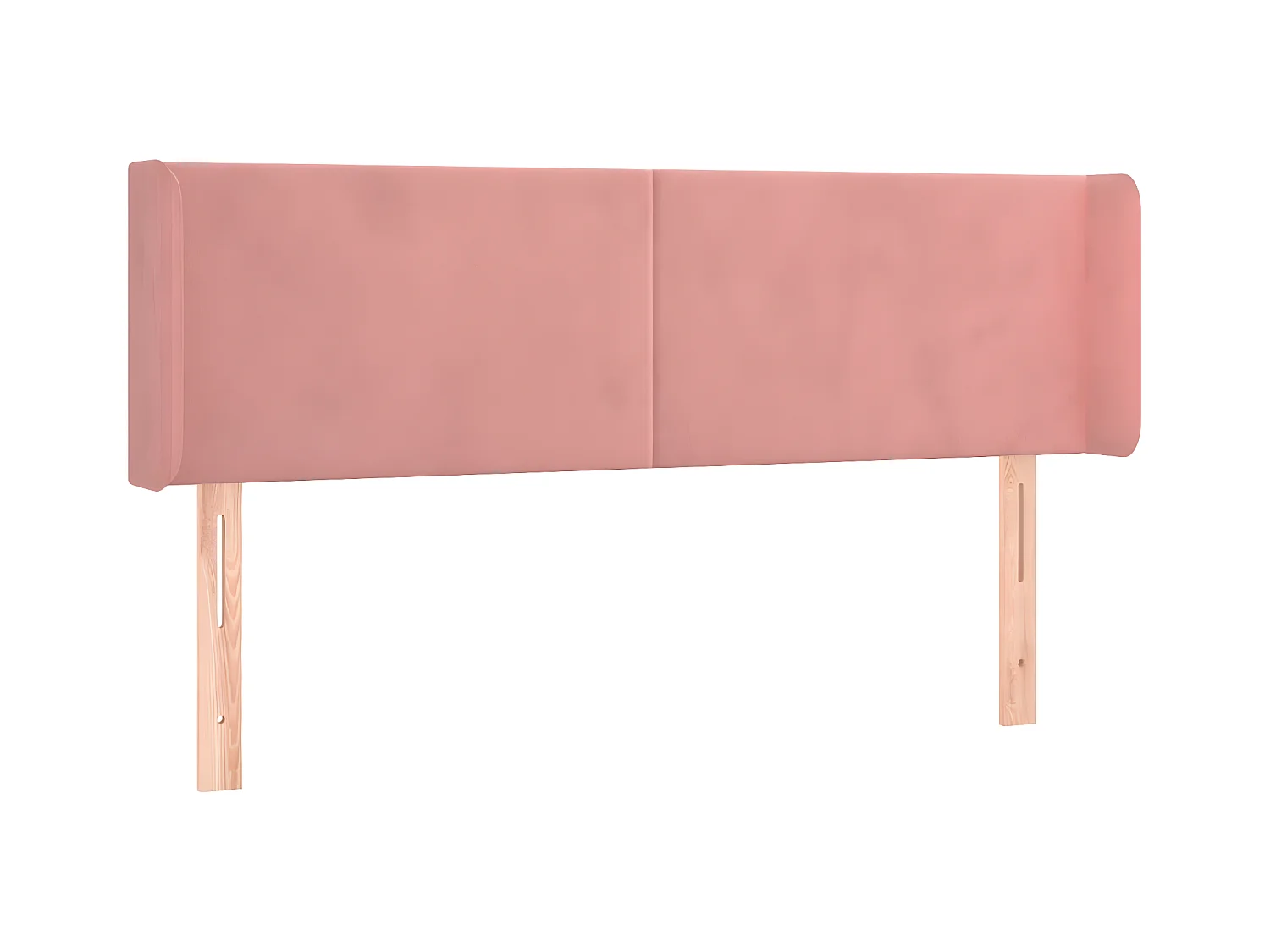 Tête de lit avec oreilles Rose 147x16x78/88 cm Velours