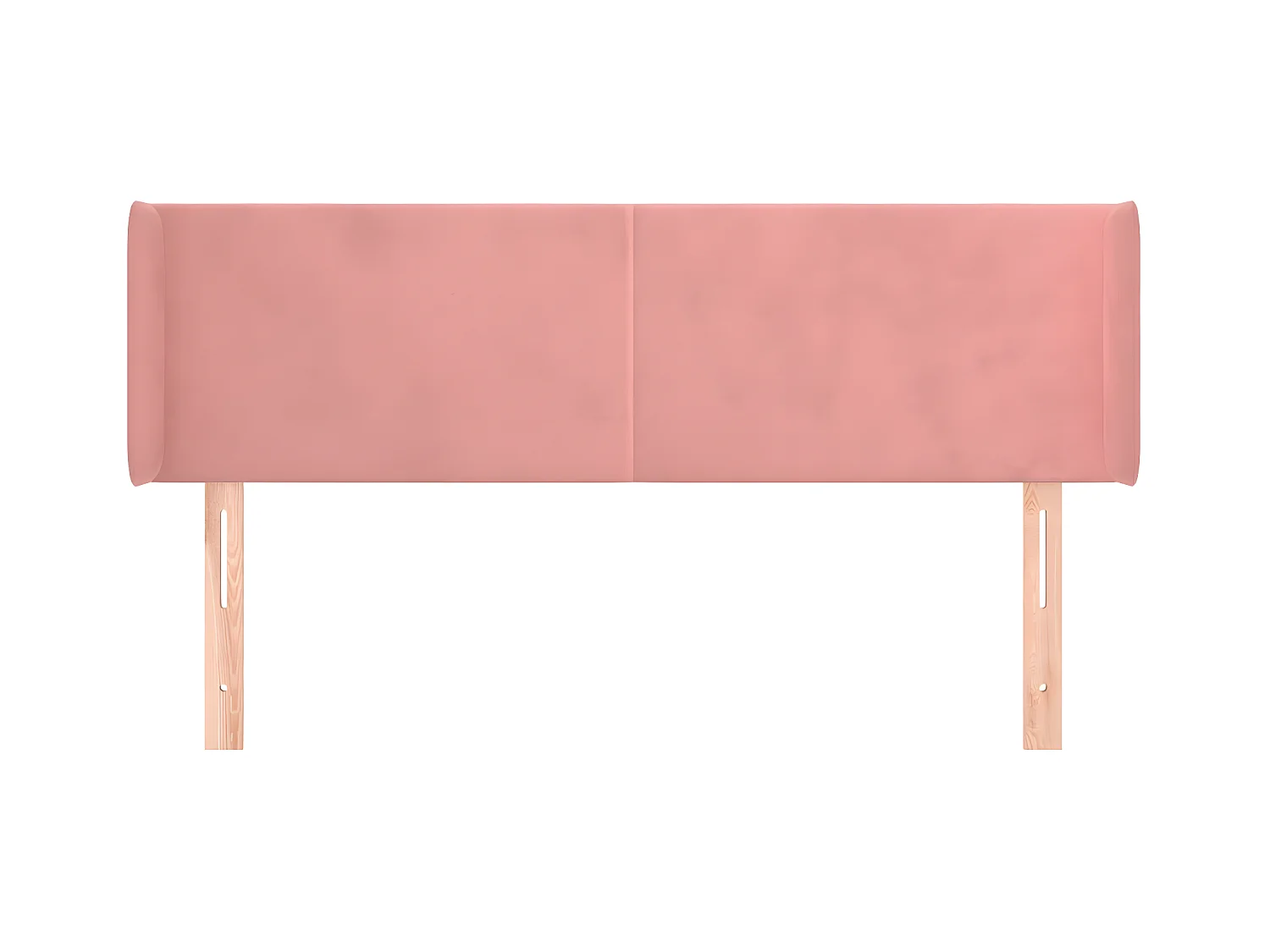 Tête de lit avec oreilles Rose 147x16x78/88 cm Velours