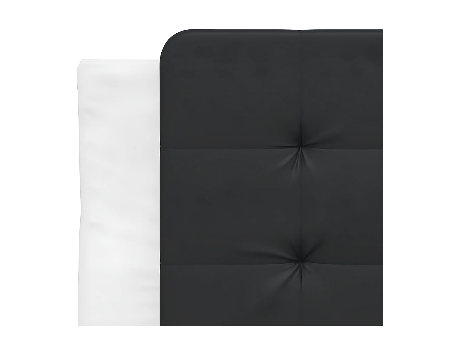 Coussin de tête de lit noir et blanc 80 cm similicuir