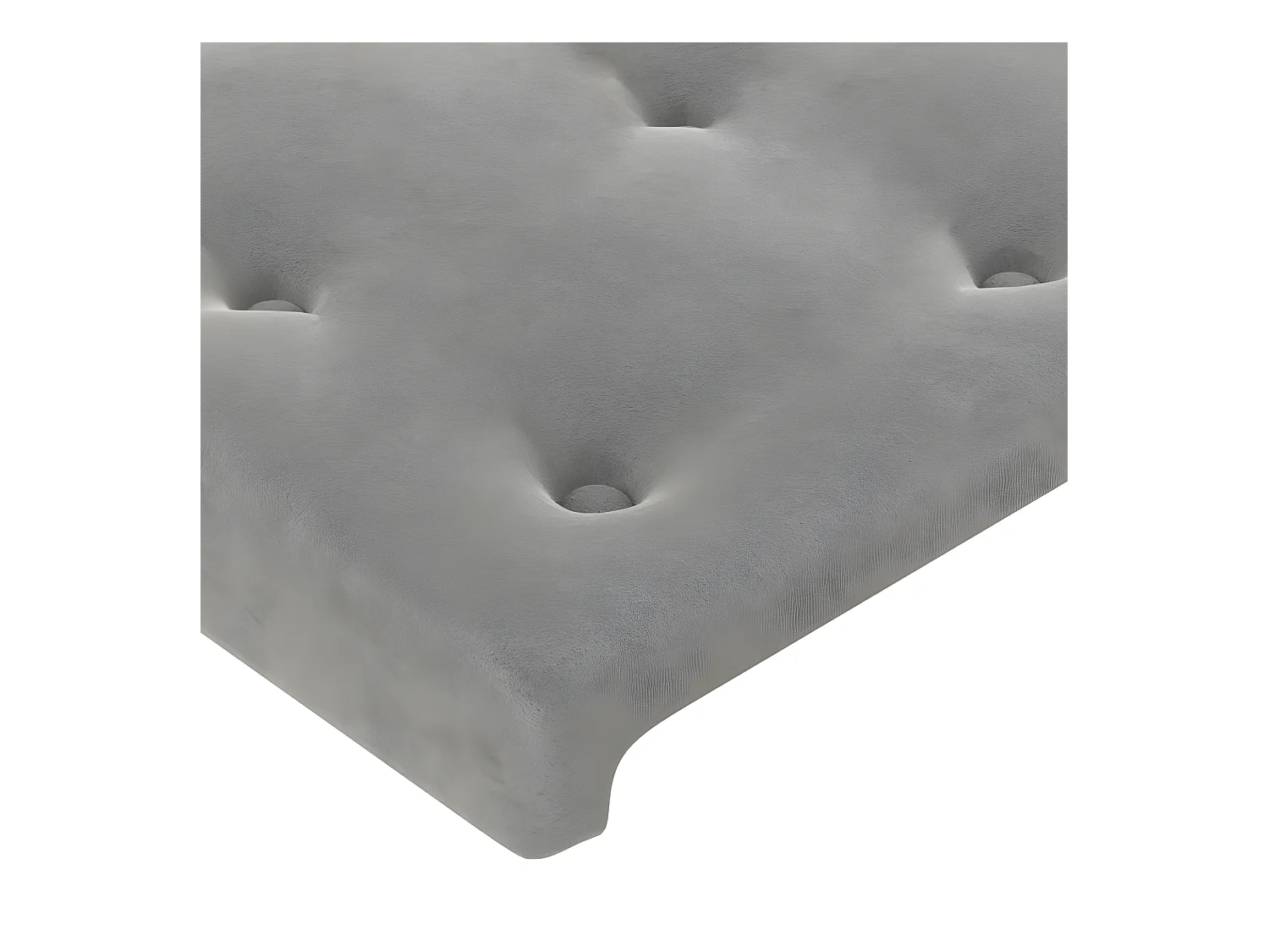 Tête de lit à LED Gris clair 180x5x118/128 cm Velours