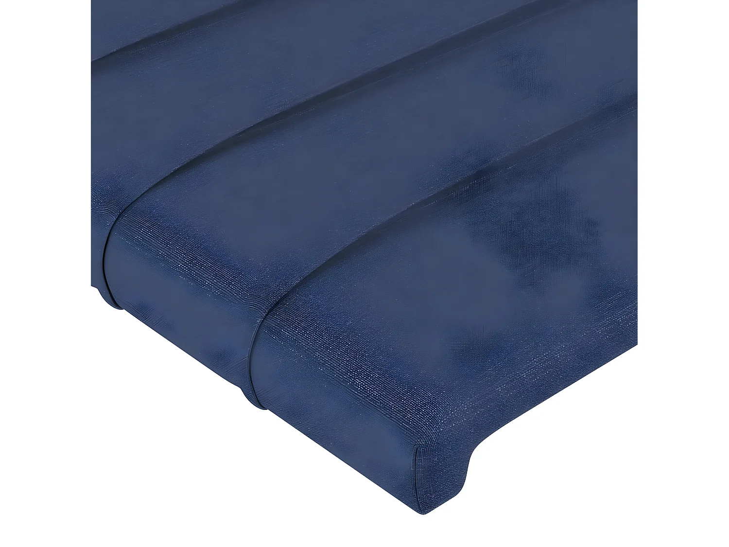 Cabecero de tela azul 163x23x78/88 cm