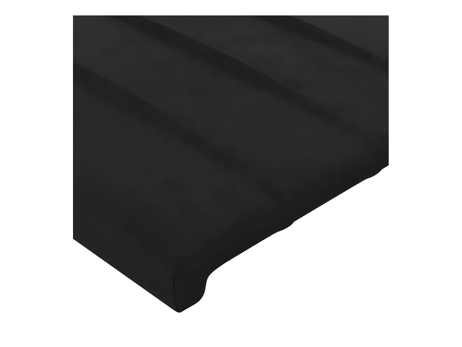 Cabeceira de cama c/ abas tecido 147x16x78/88 cm preto