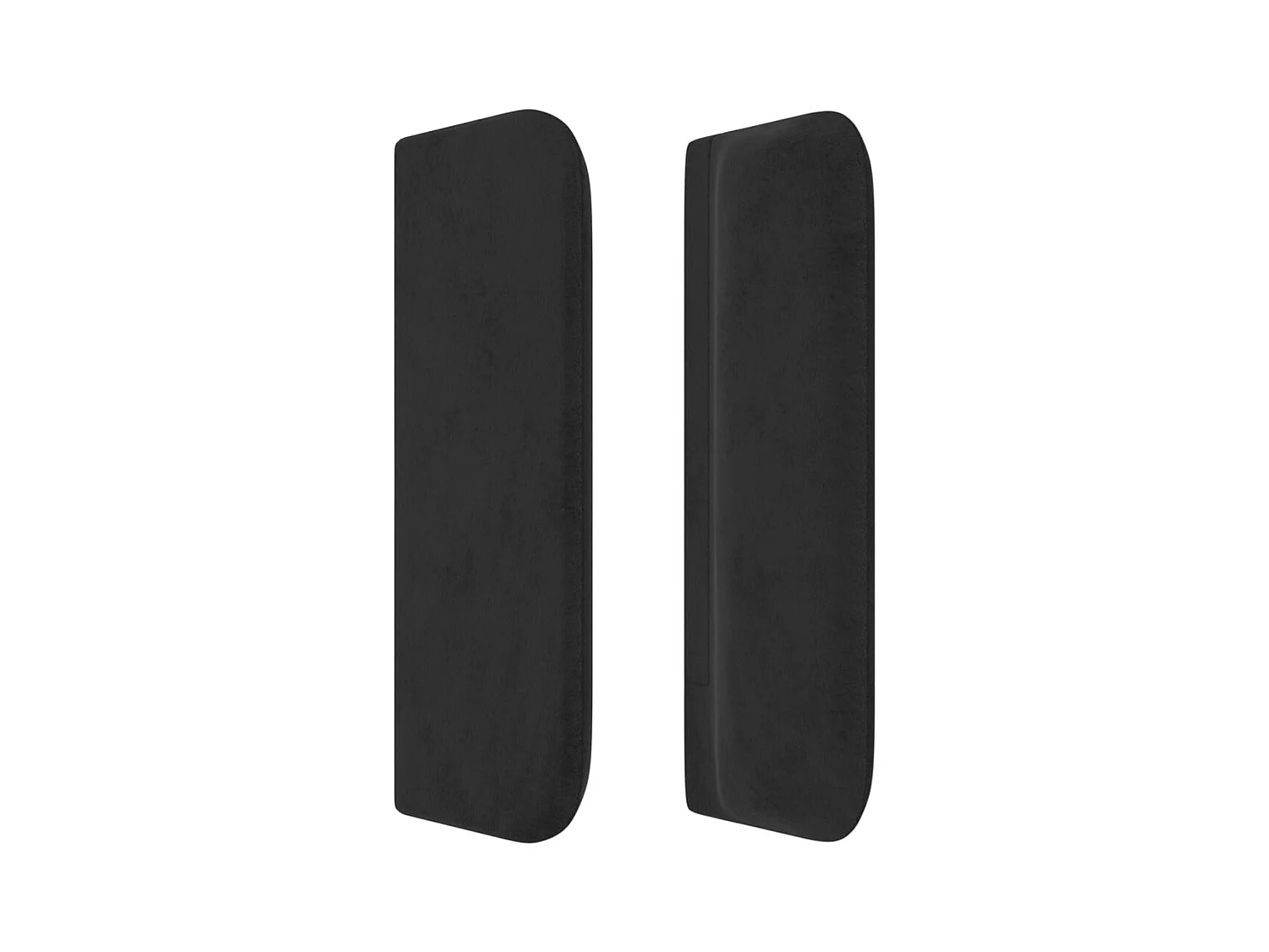 Cabeceira de cama c/ abas tecido 147x16x78/88 cm preto