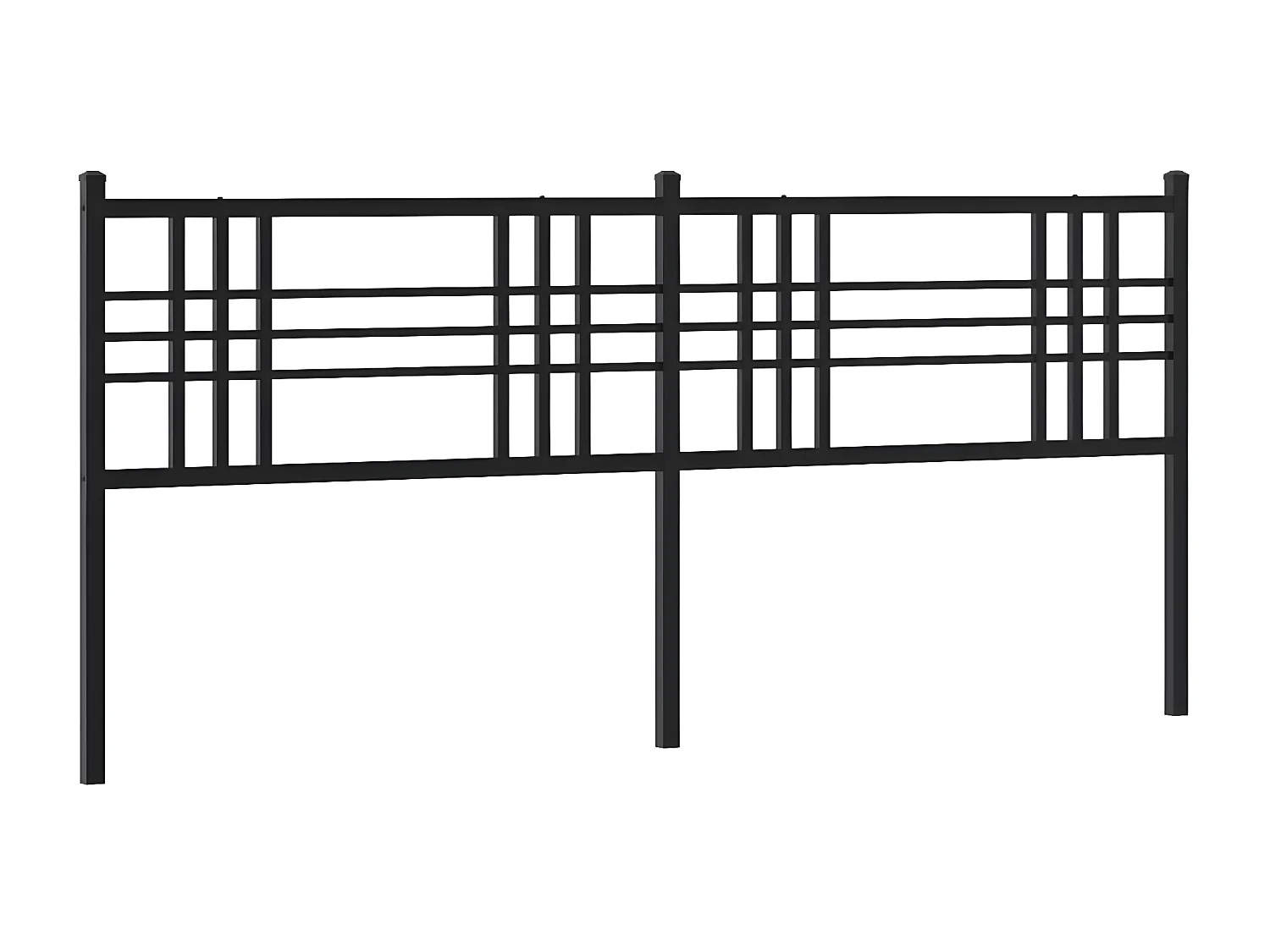 Tête de lit métal noir 193 cm
