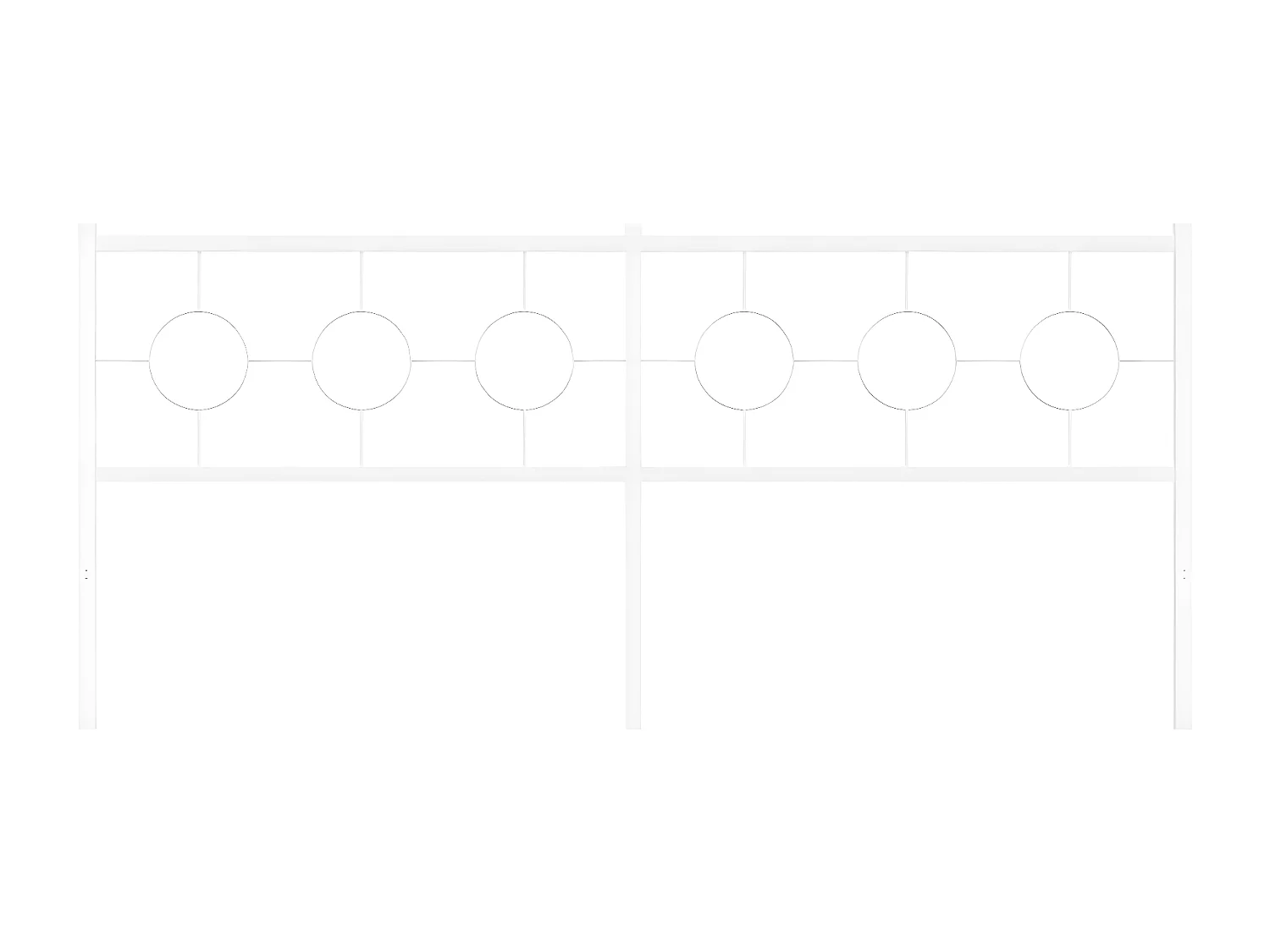 Tête de lit métal blanc 193 cm