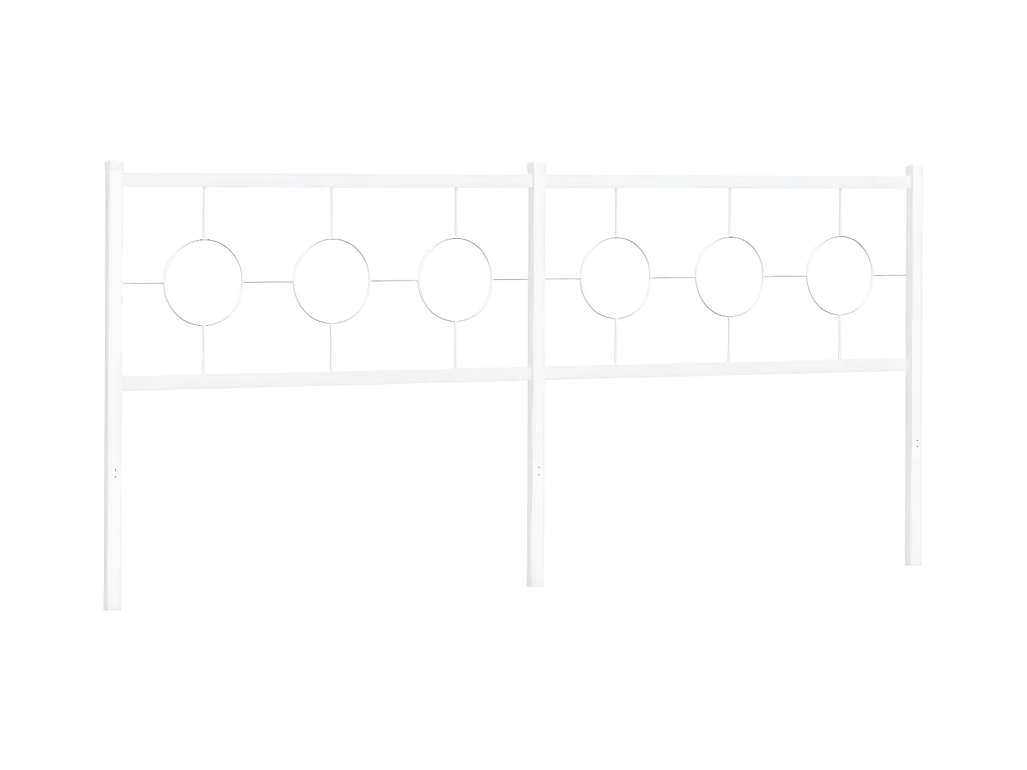 Tête de lit métal blanc 193 cm