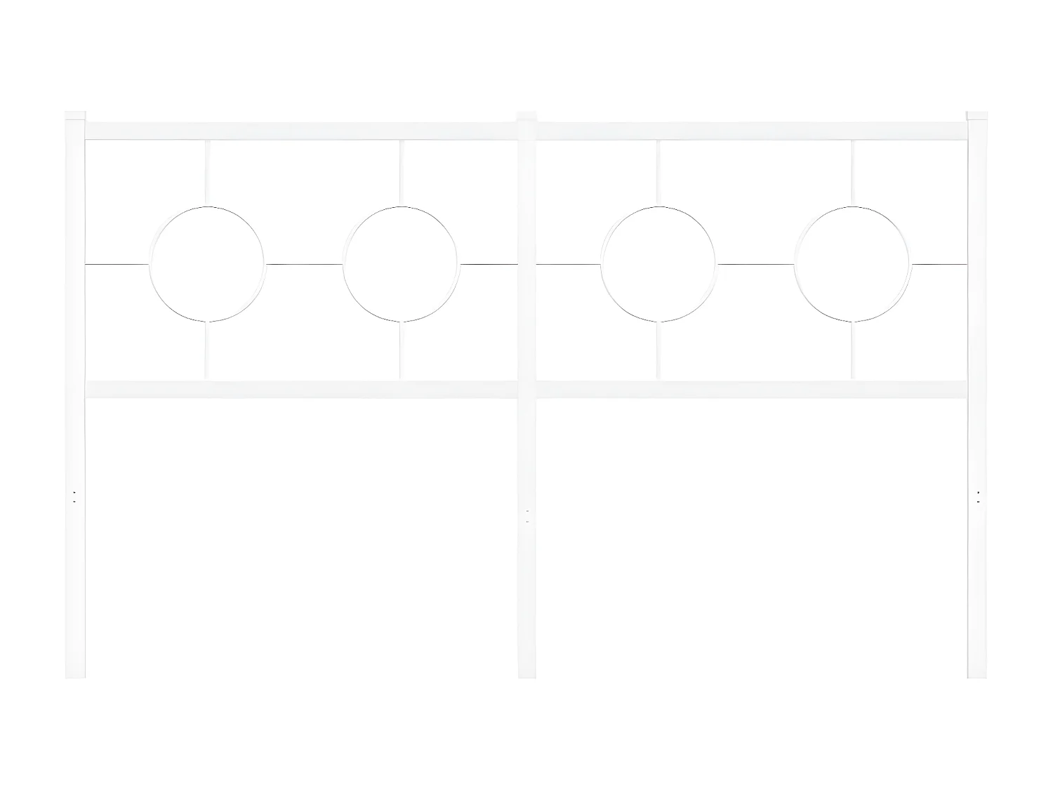 Tête de lit métal blanc 140 cm